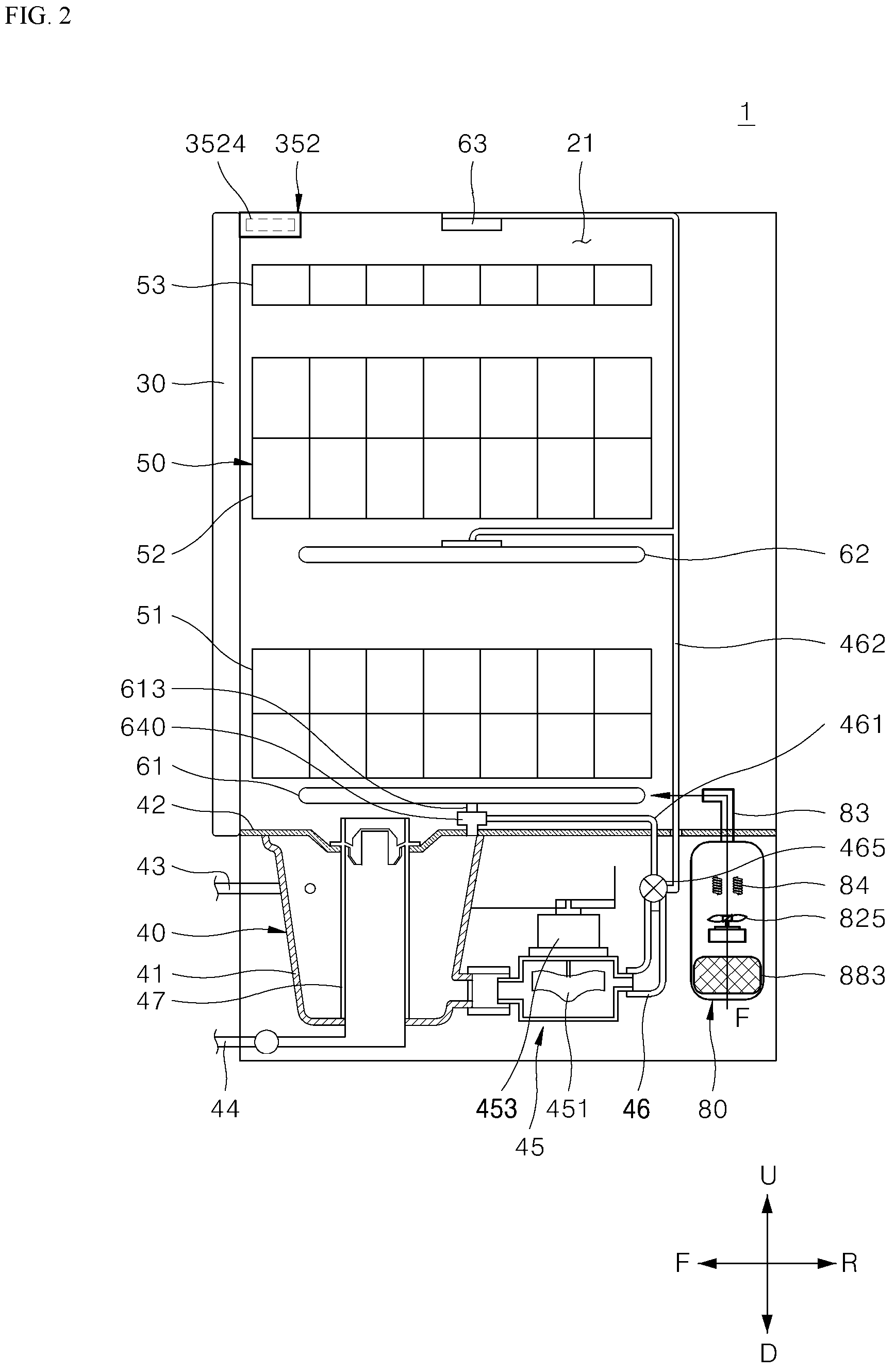 Patent US12611084 Figure 2 – Dish washer