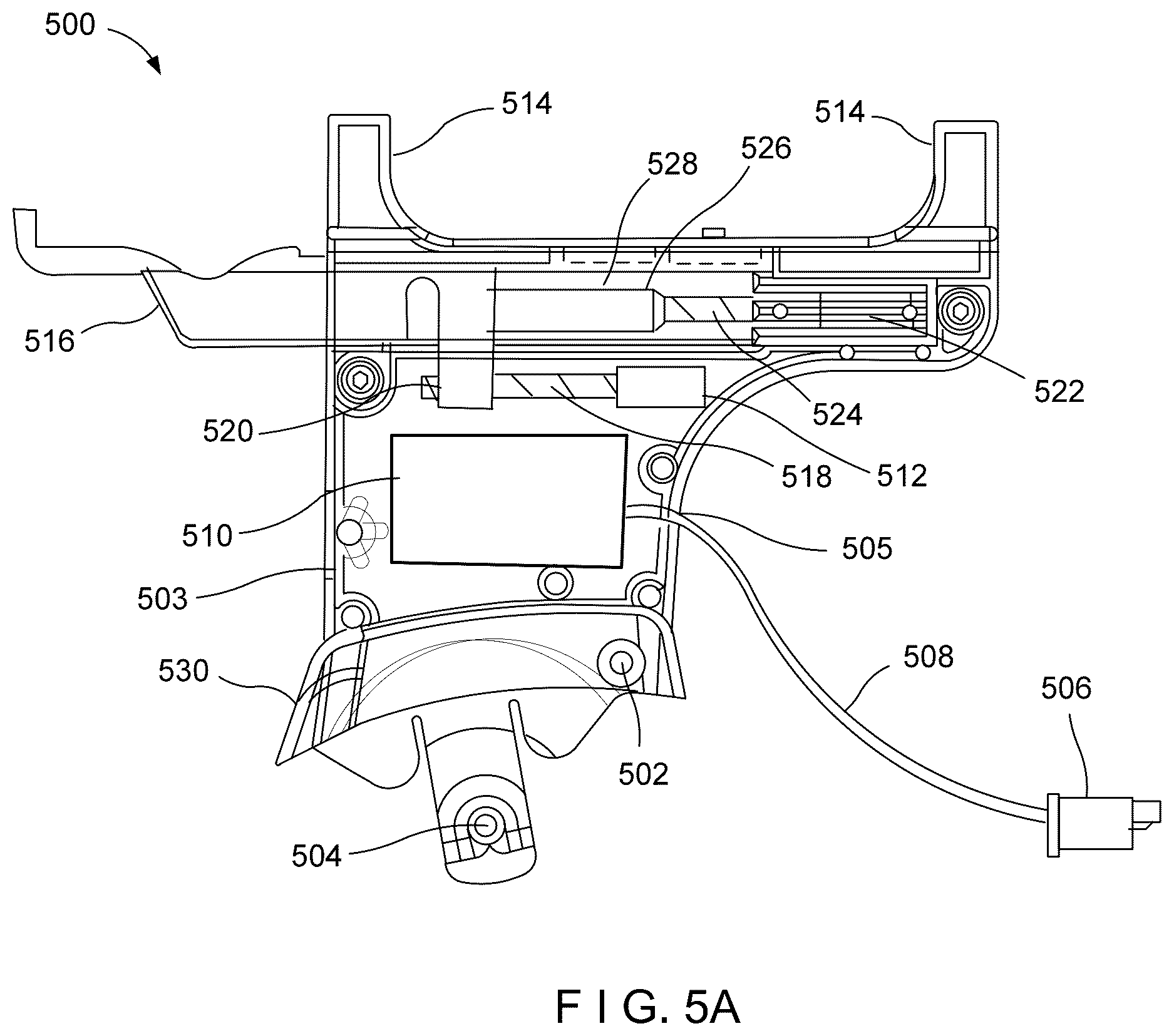 Patent US12611090 Figure 5 – Endoscopic device with USB port and powered accessories