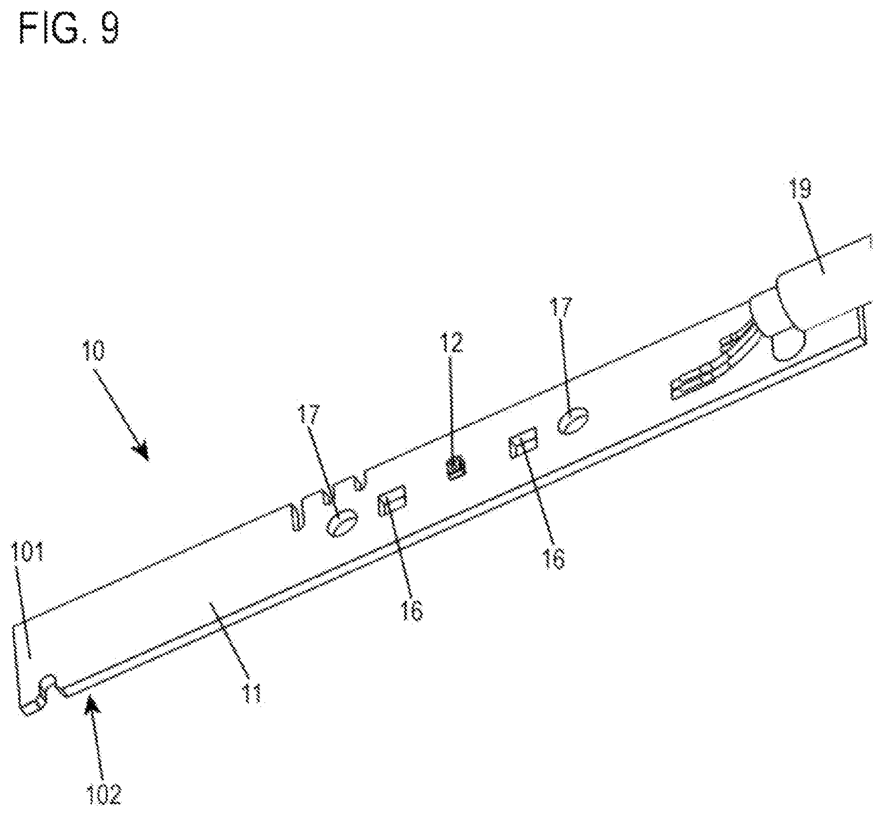 Patent US12611095 Figure 8 – Endoscope comprising holder for inserting a light guide