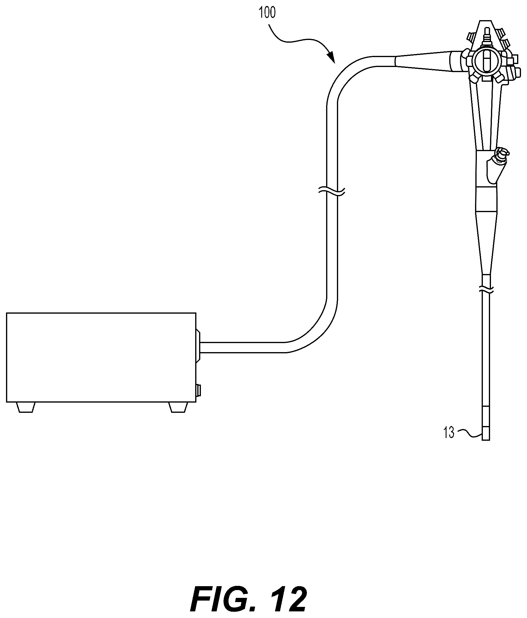 Patent US12611095 Figure 11 – Endoscope comprising holder for inserting a light guide