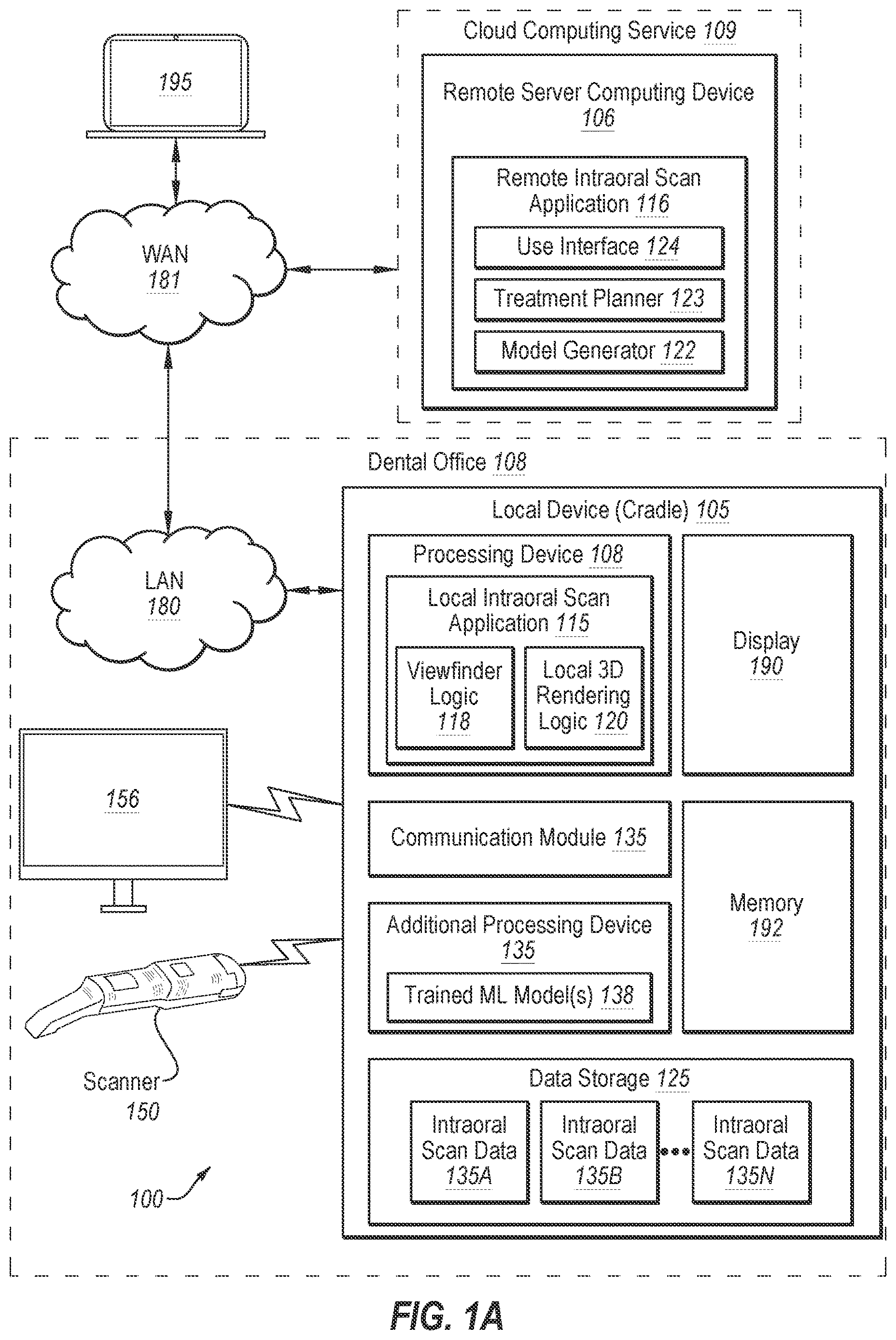 Patent US12611096 Figure 1 – Minimalistic intraoral scanning system