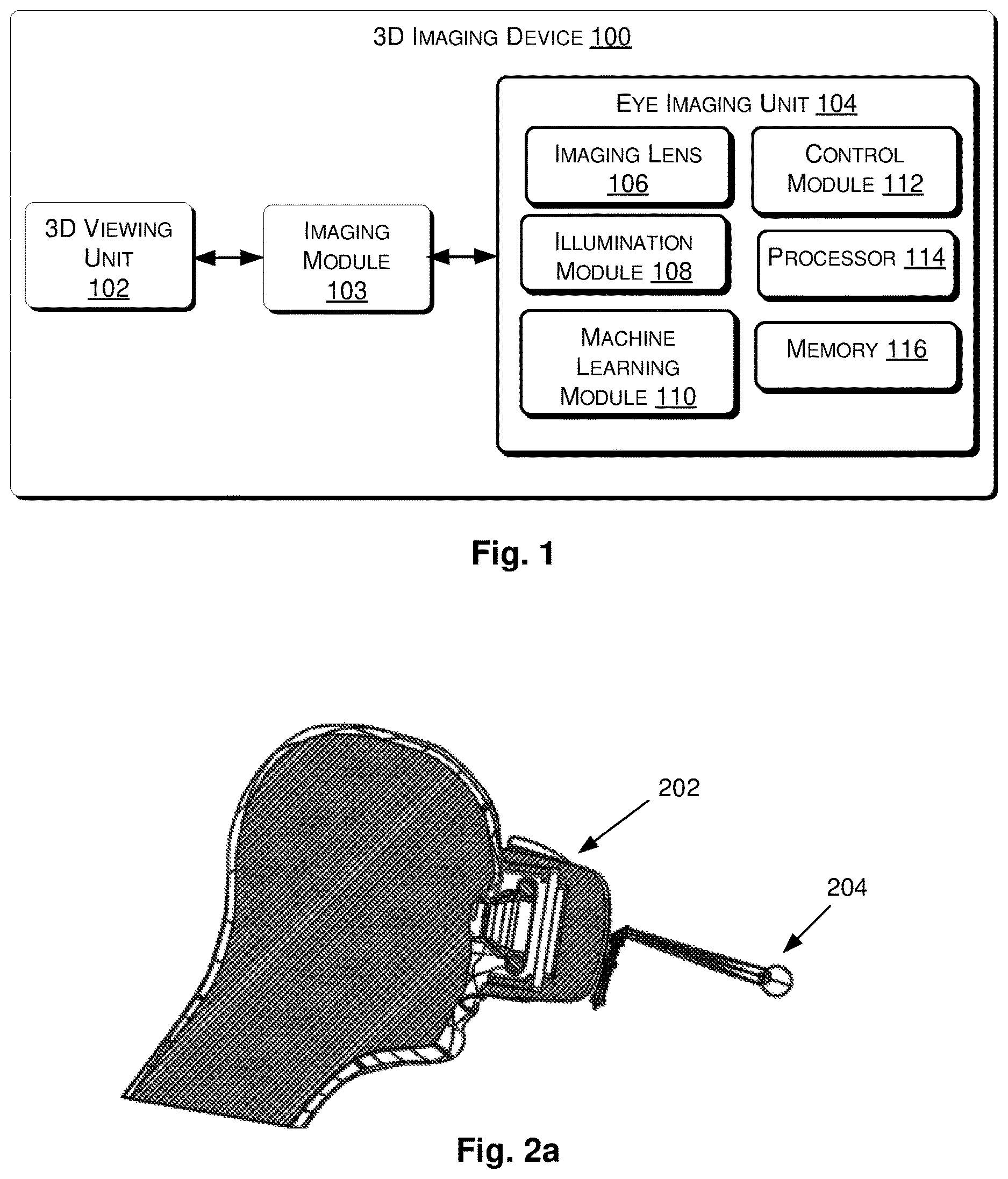 Patent US12611103 Figure 1 – 3-dimensional imaging device for eye imaging