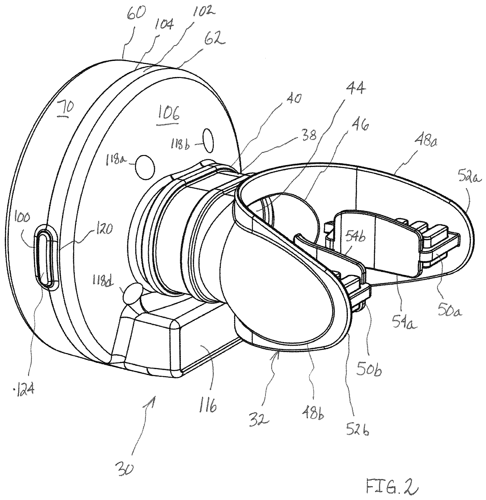 Patent US12611118 Figure 2 – Modular breath tracking and training system