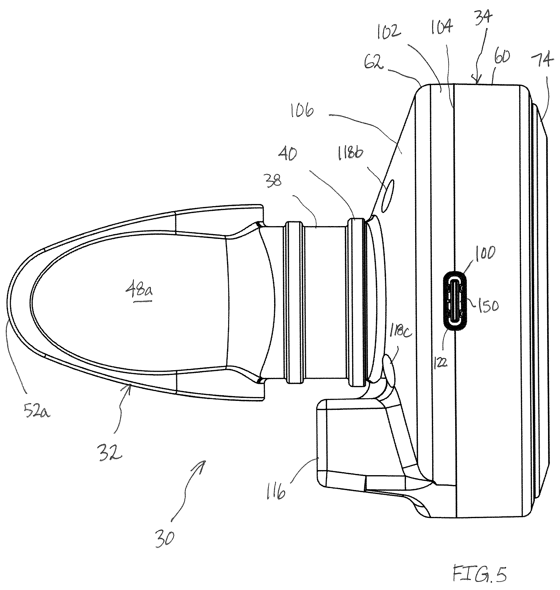 Patent US12611118 Figure 5 – Modular breath tracking and training system