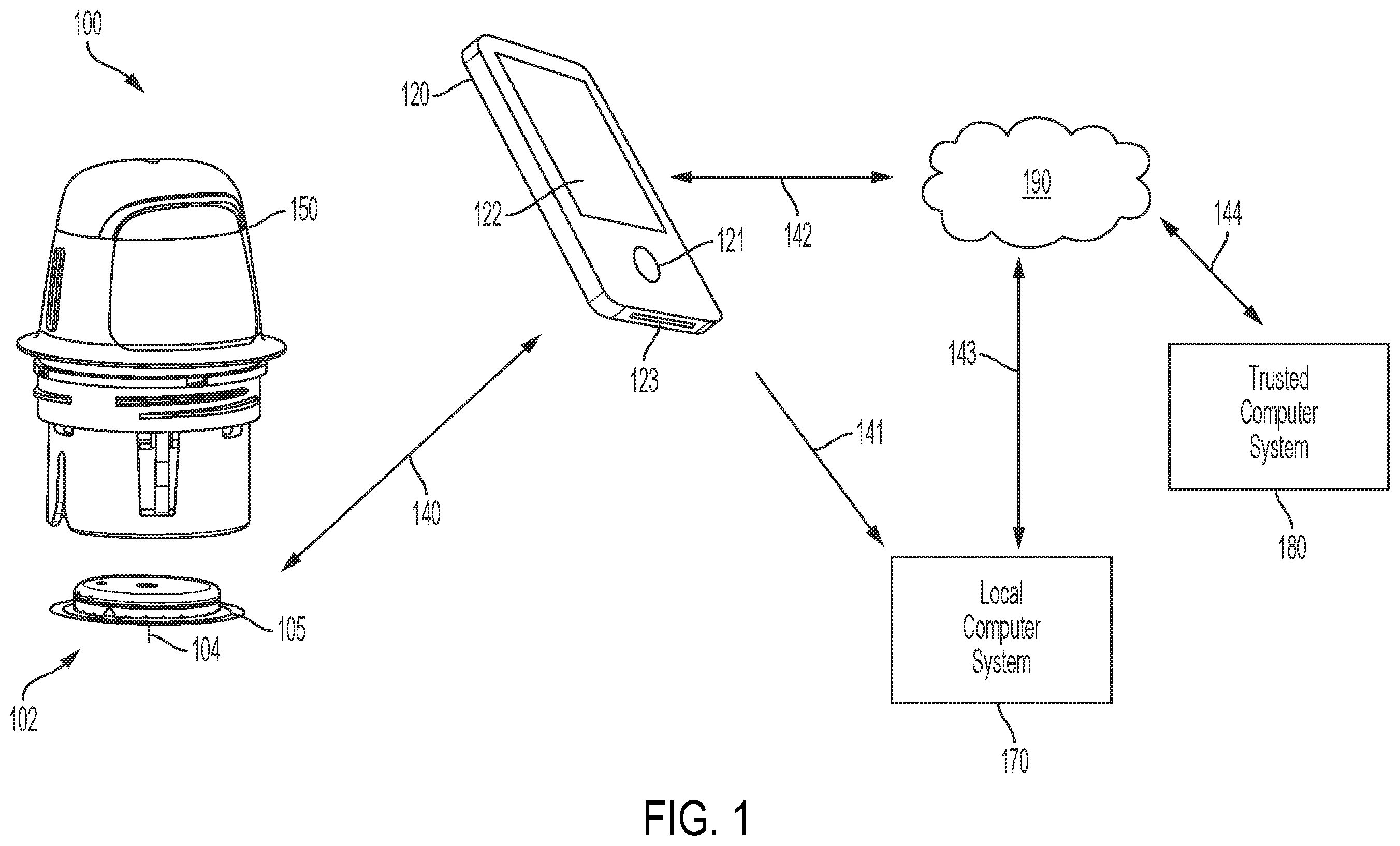 Patent US12611121 Figure 1 – Systems, devices, and methods for analyte monitoring