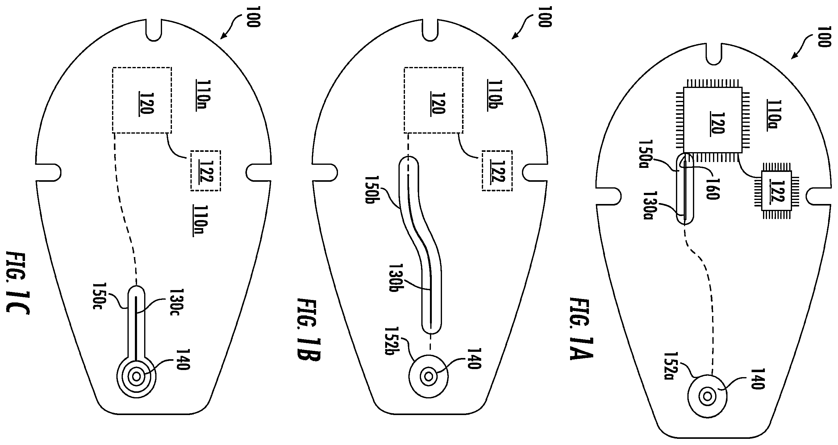 Patent US12611122 Figure 1 – Electrically-isolated and moisture-resistant designs for wearable devices
