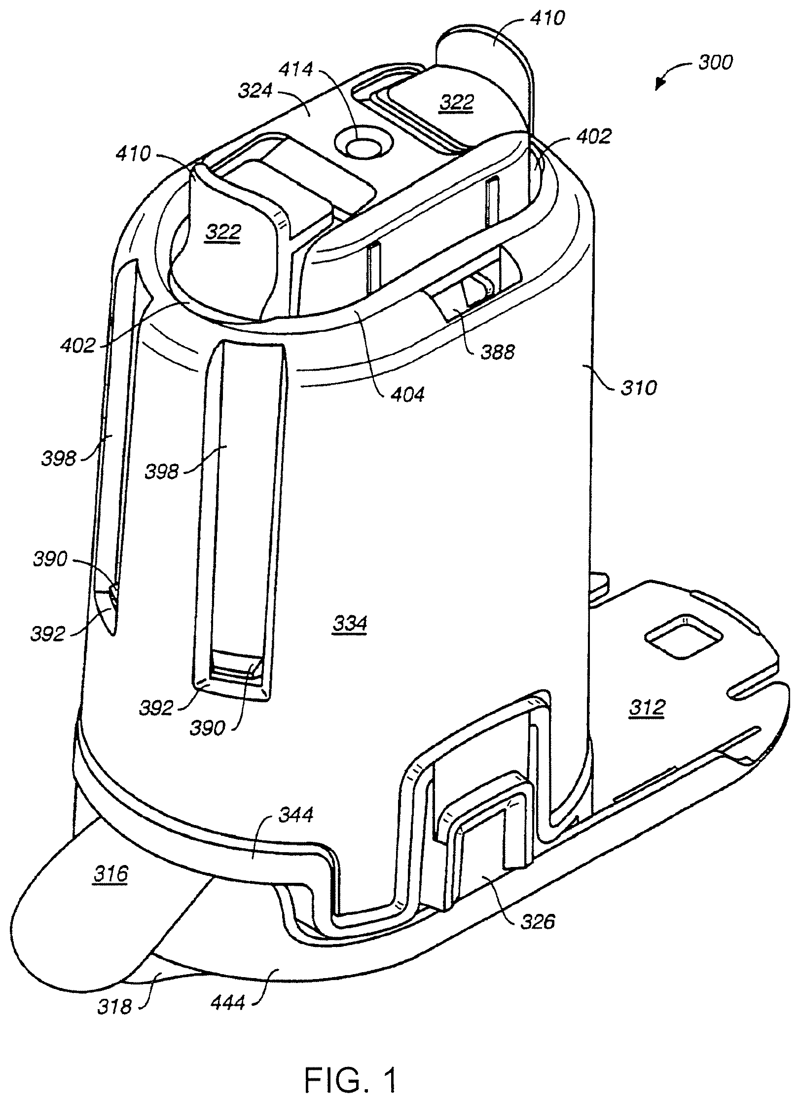 Patent US12611125 Figure 1 – Sensor insertion devices and methods of use