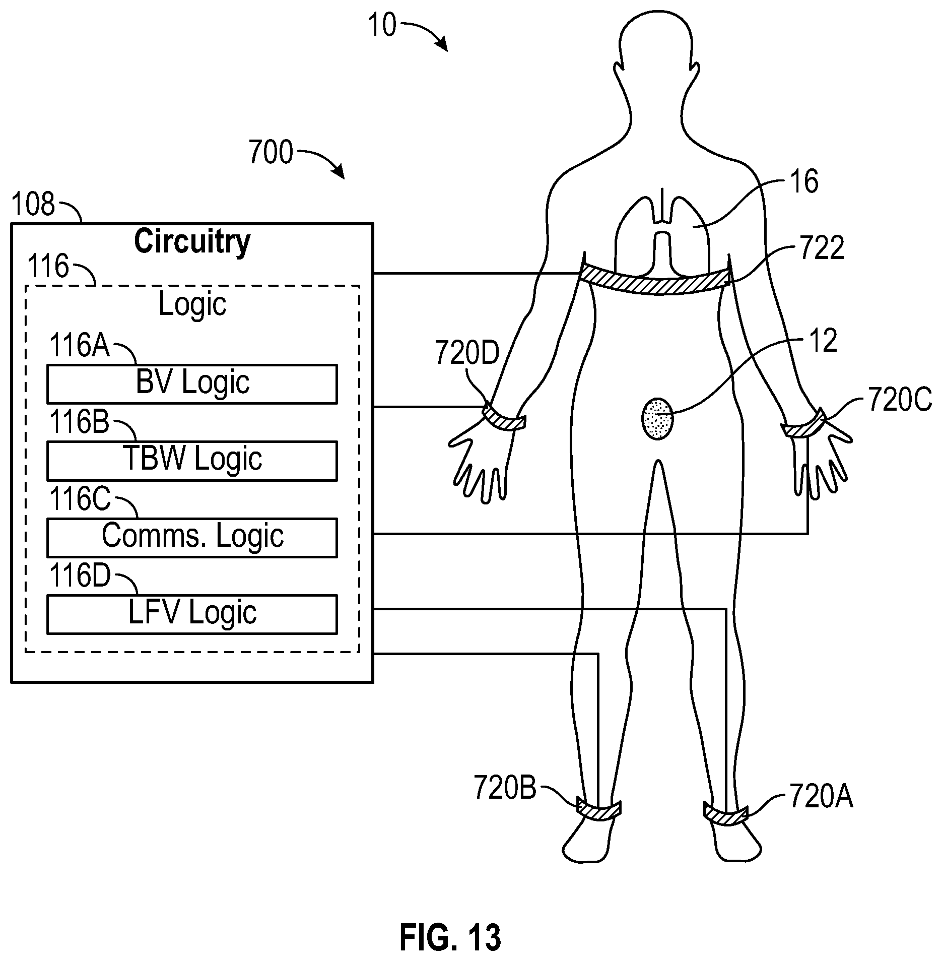 Patent US12611130 Figure 13 – Self-learning and non-invasive bladder monitoring systems and methods