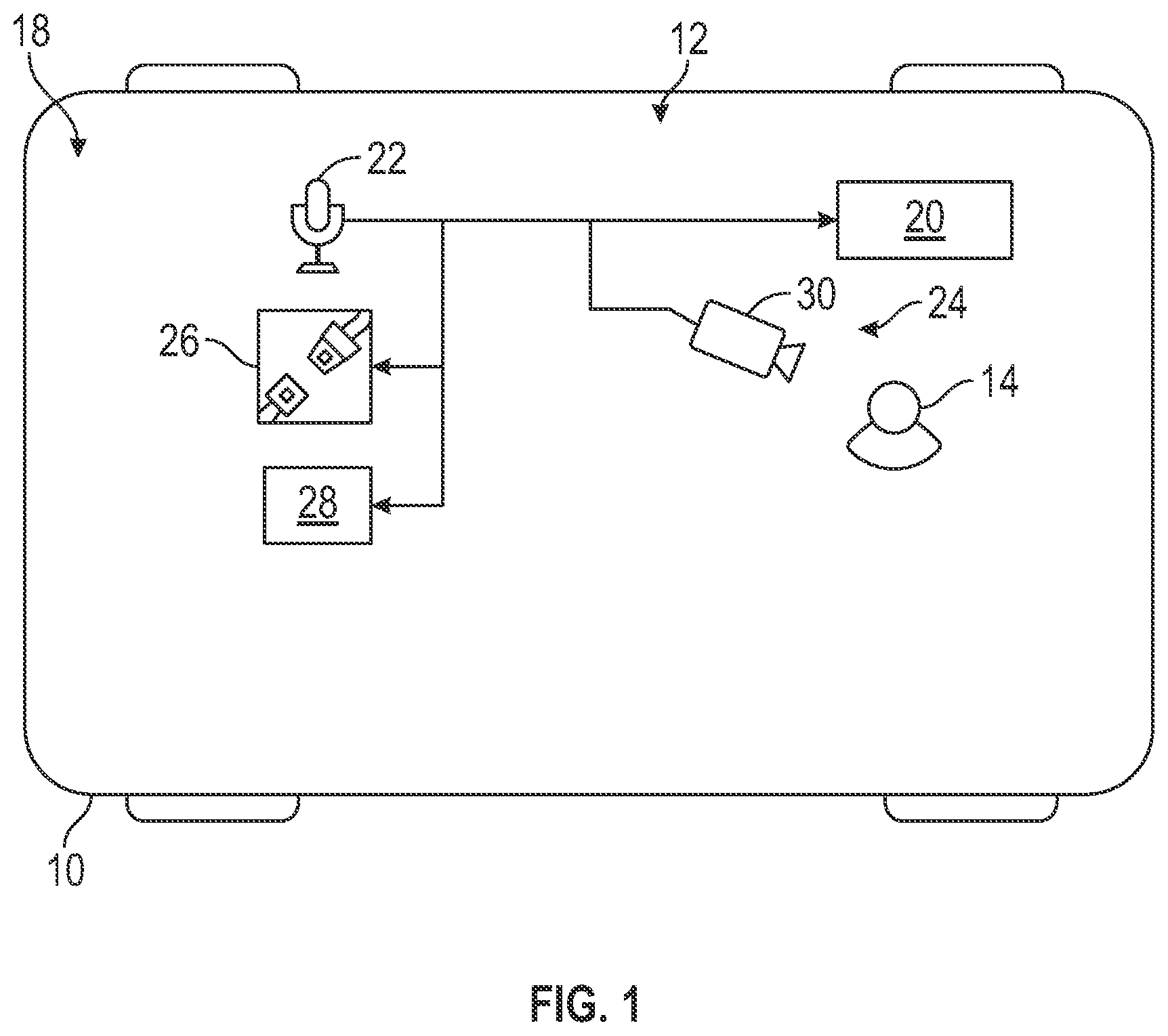 Patent US12611145 Figure 1 – Severity estimation system for occupants in a vehicle
