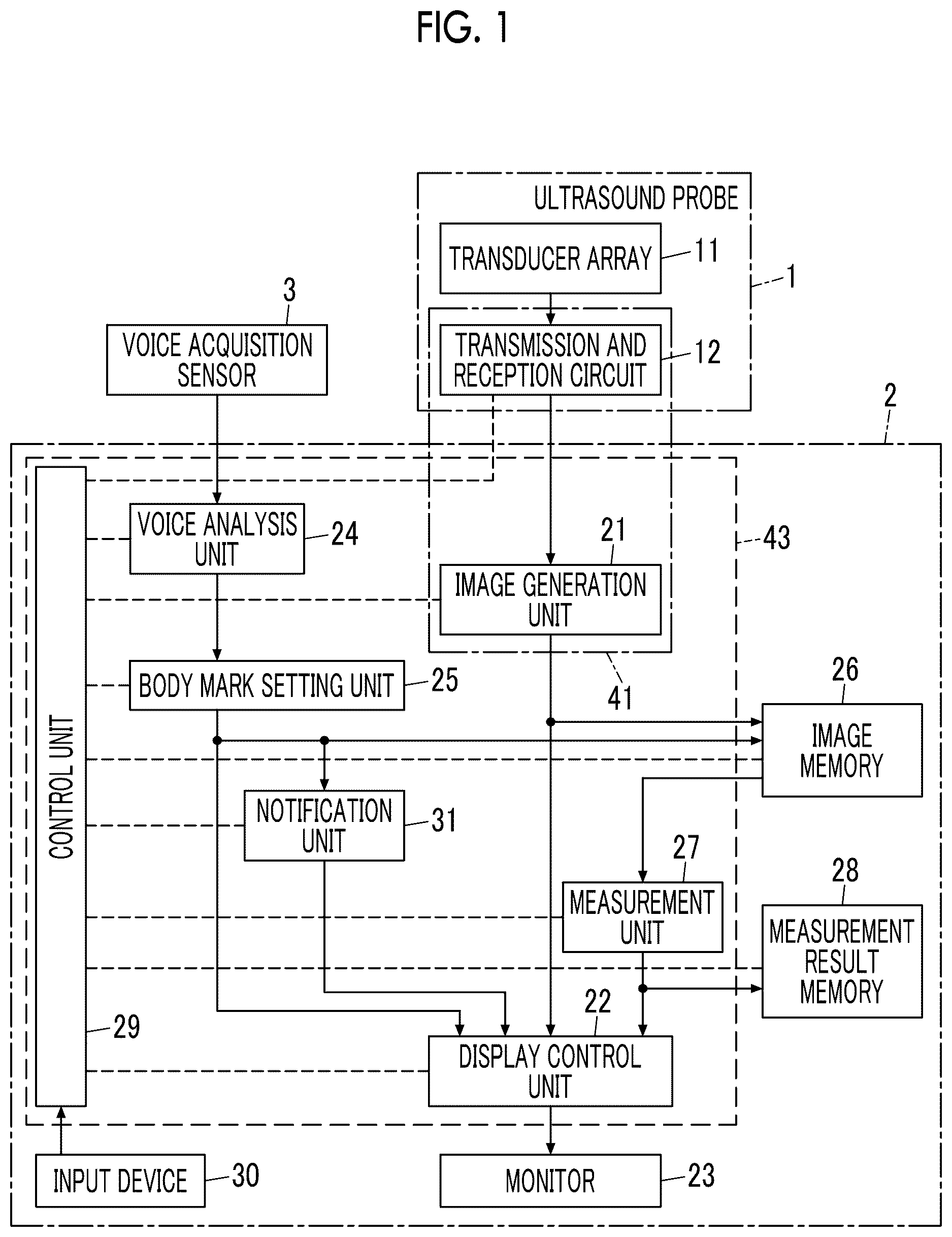 Patent US12611163 Figure 1 – Ultrasound diagnostic apparatus and control method of ultrasound diagnostic apparatus
