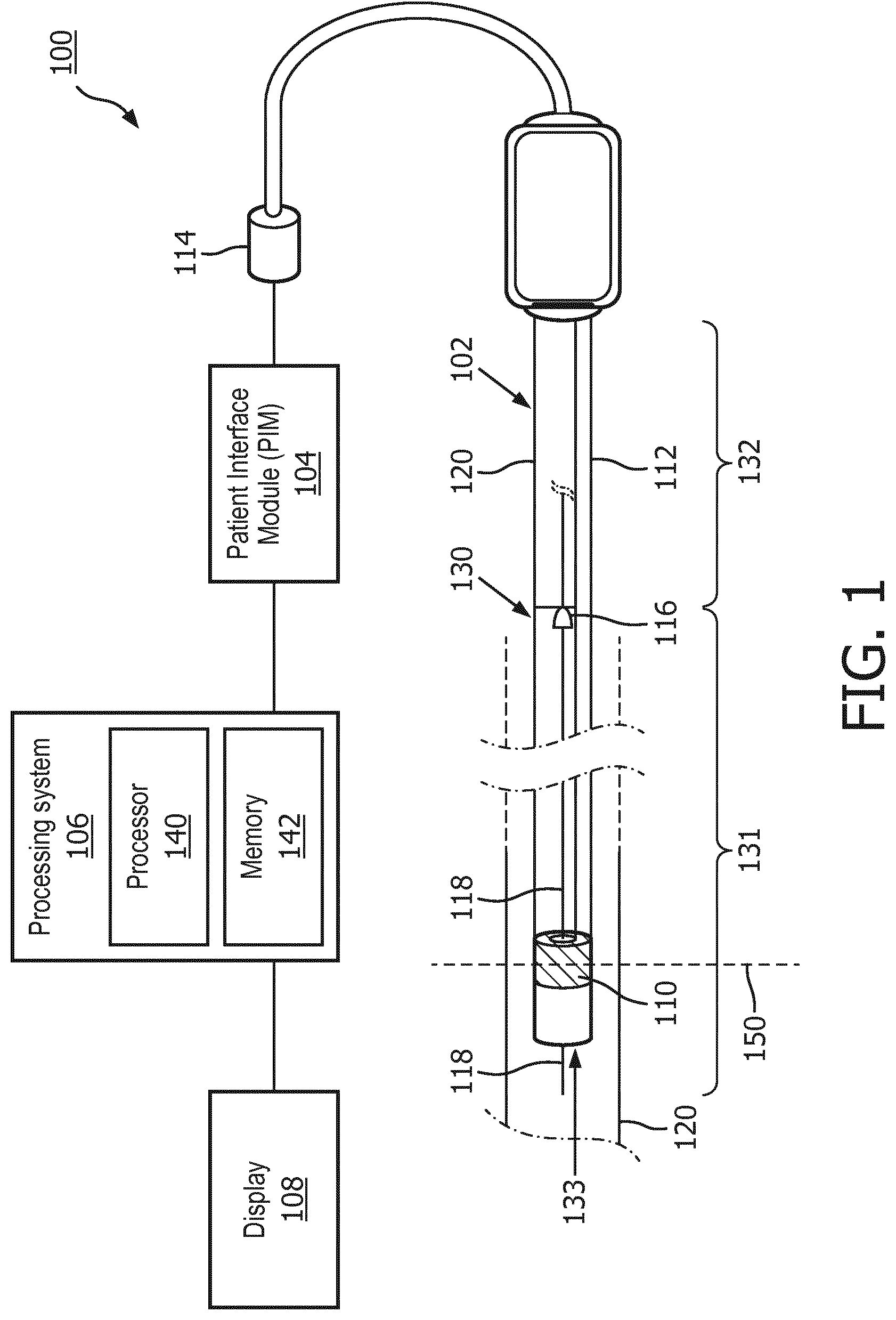 Patent US12611167 Figure 1 – Fluid flow detection for ultrasound imaging devices, systems, and methods