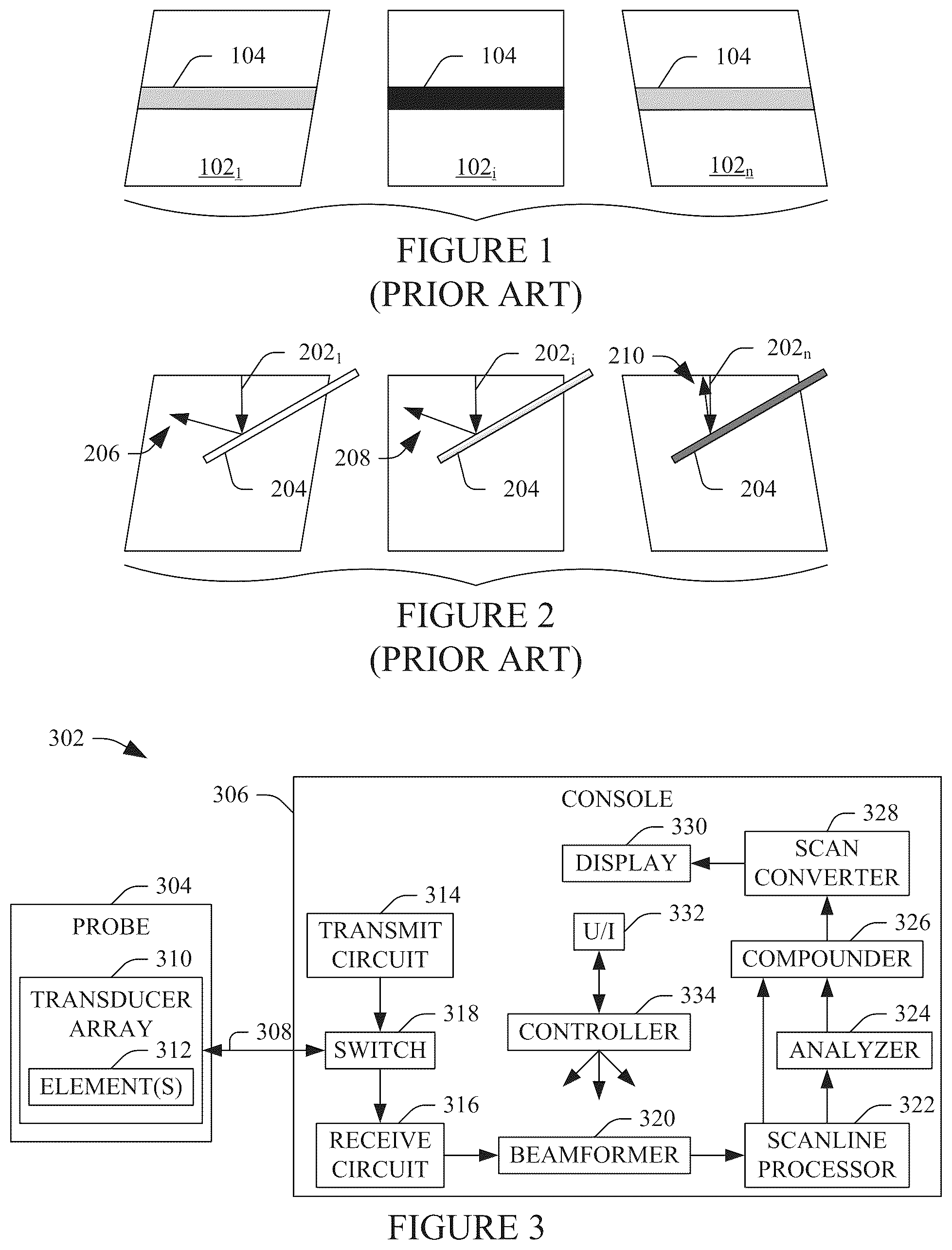 Patent US12611171 — System, method and/or computer readable medium for adaptive spatial compounding in ultrasound based on probabilities determined from an estimated SNR — Figure 1