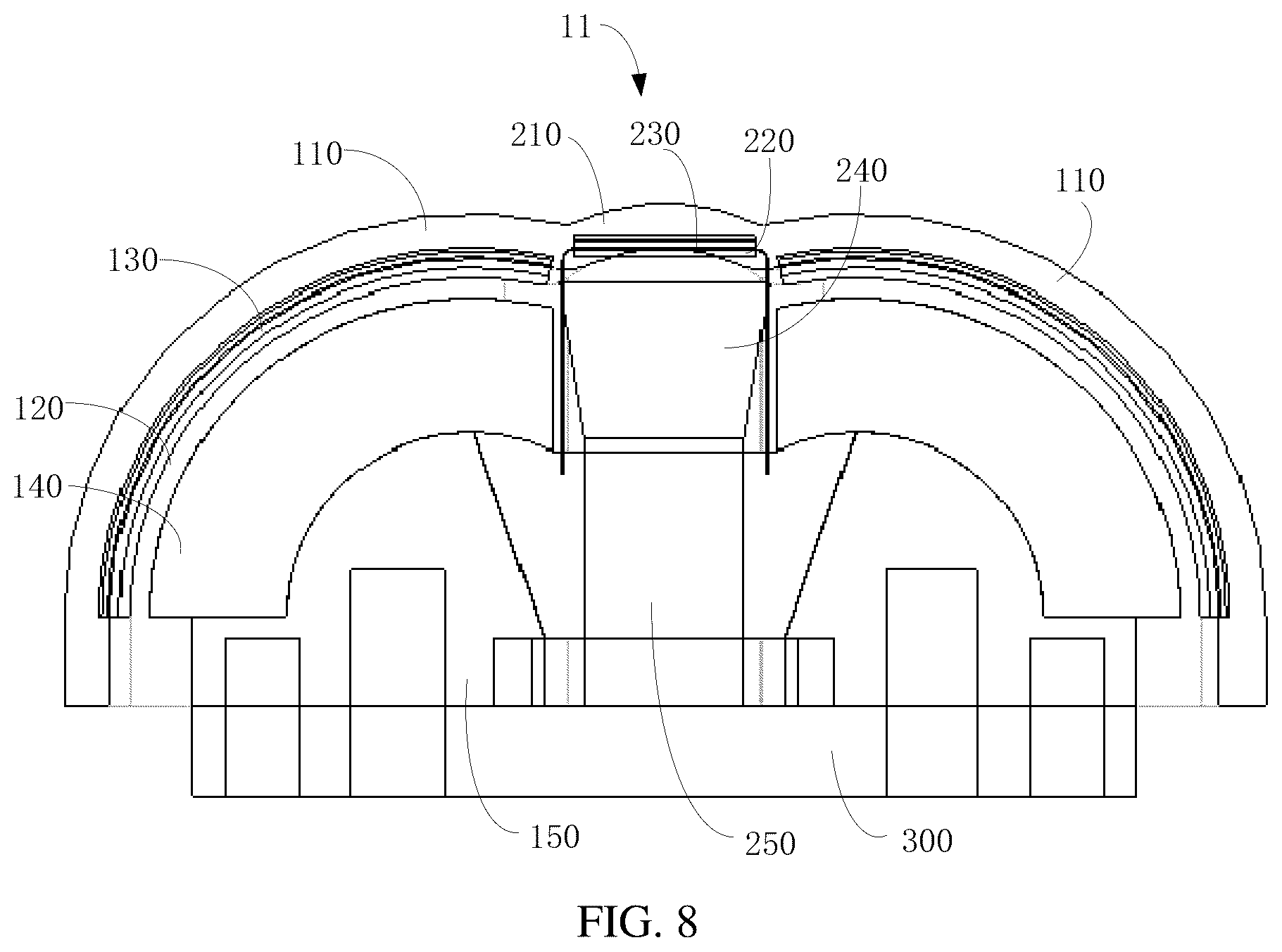 Patent US12611178 Figure 6 – Ultrasonic probe and ultrasonic device incorporating different arrays