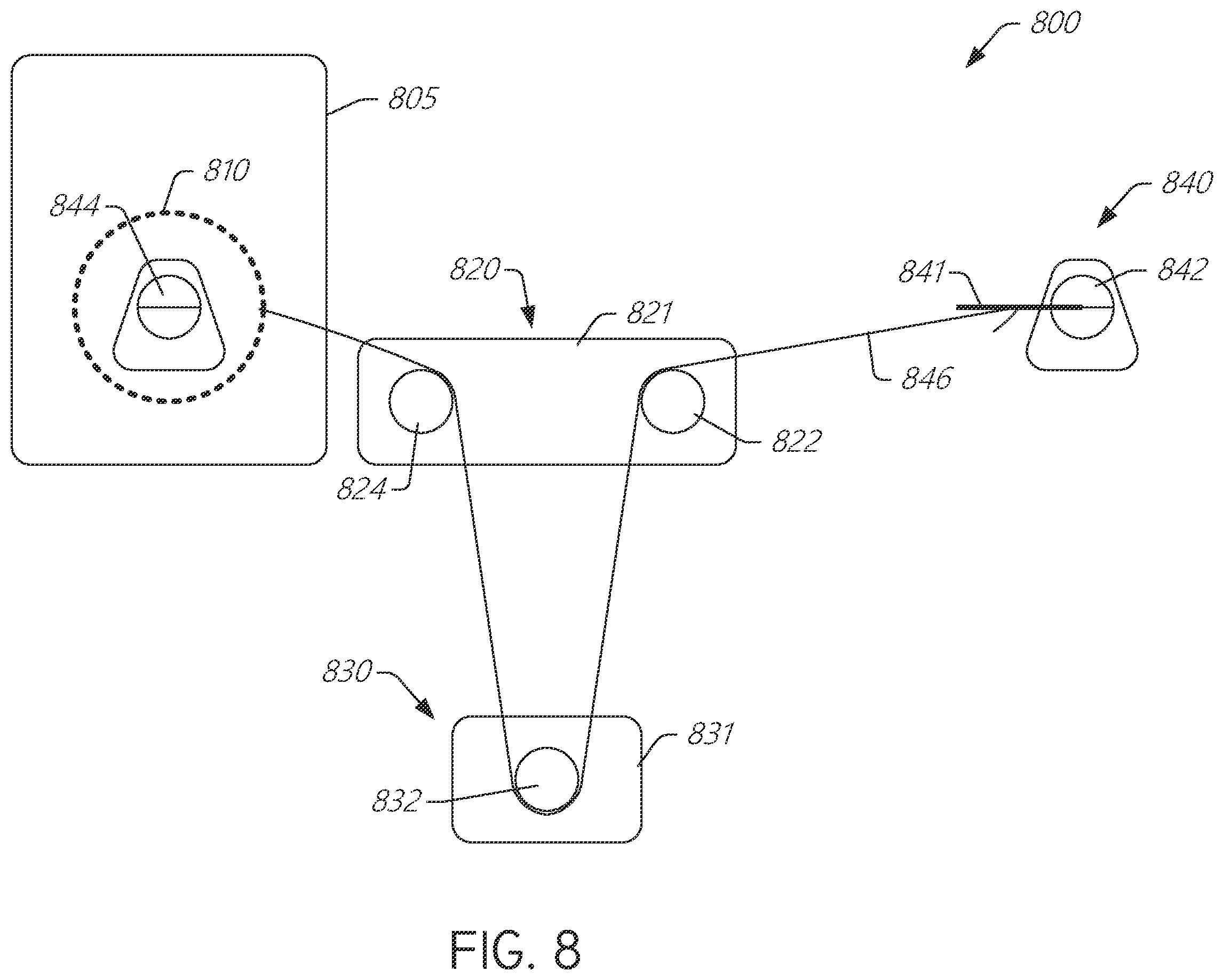 Patent US12611209 Figure 8 – Automated sewing and thread management