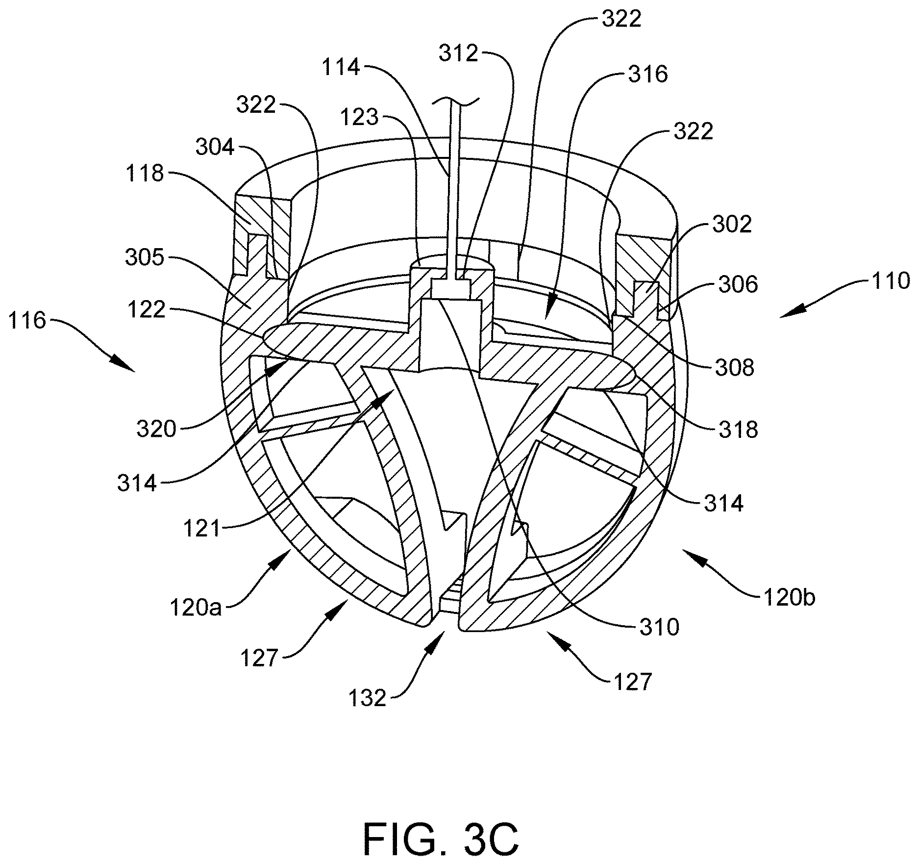 Patent US12611214 Figure 3 – Over the scope clip with compliant mechanism