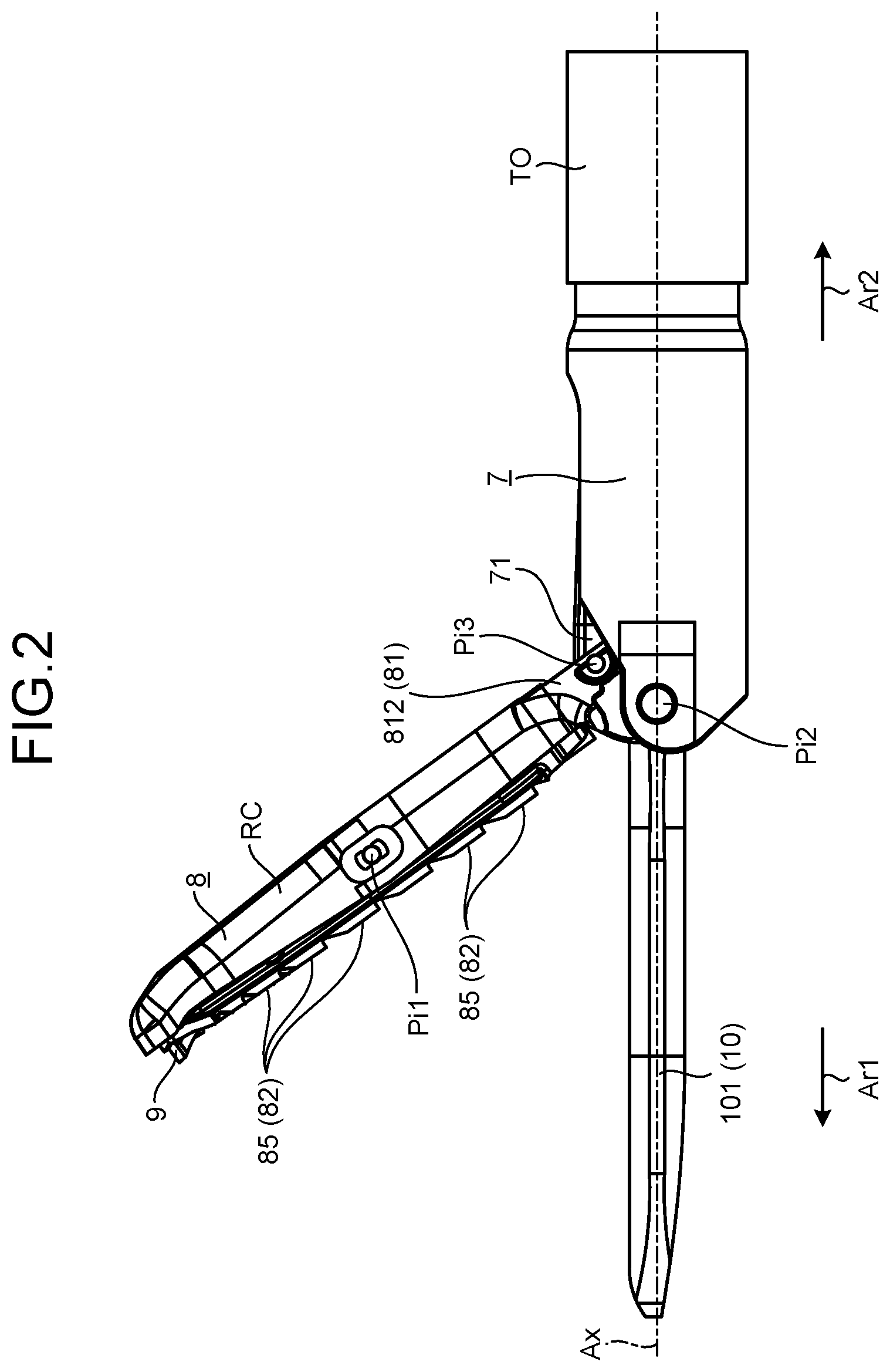 Patent US12611222 Figure 2 – Ultrasonic treatment instrument
