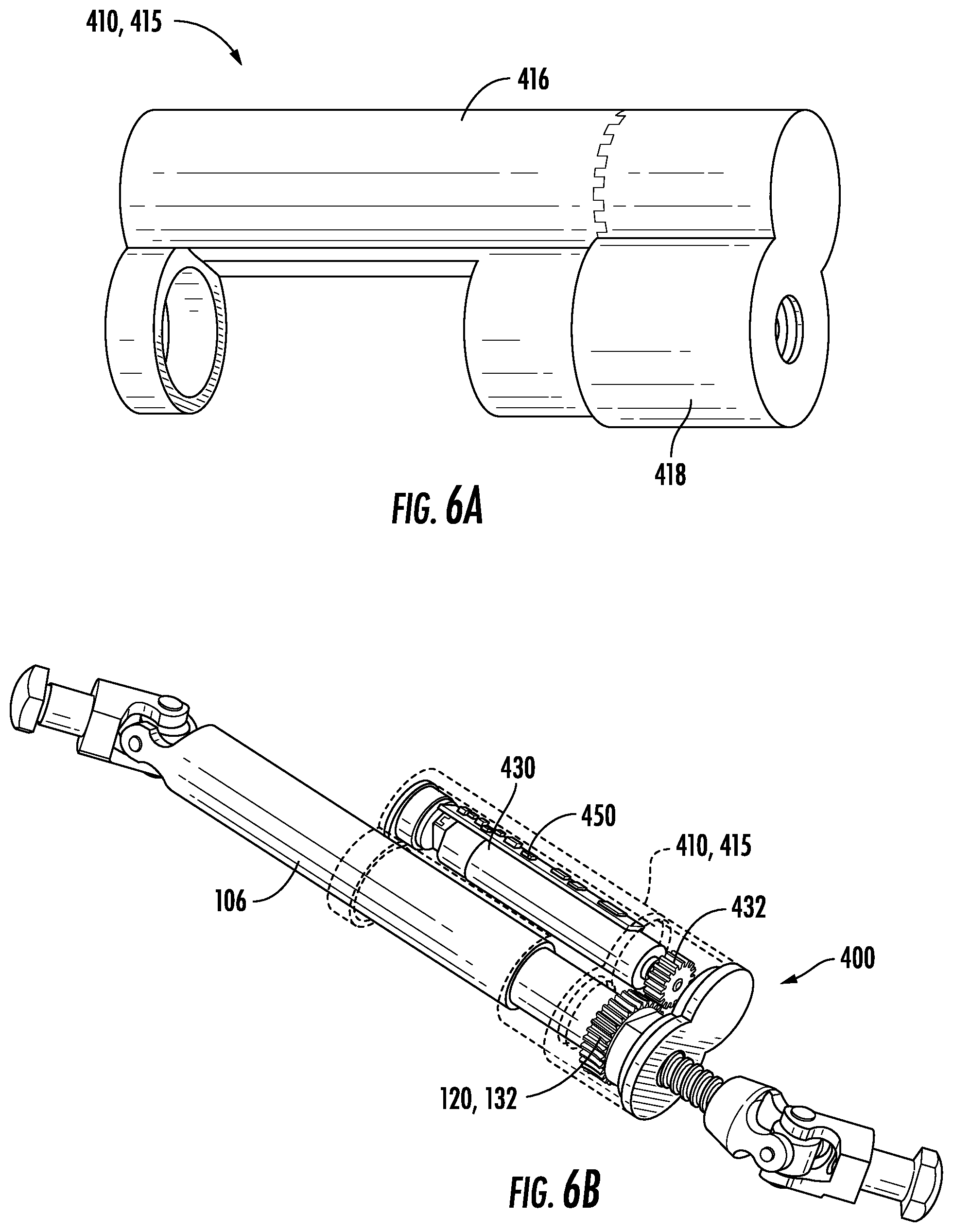 Patent US12611228 Figure 6 – Detachable geared-motor assembly for motorizing a strut in a spatial frame