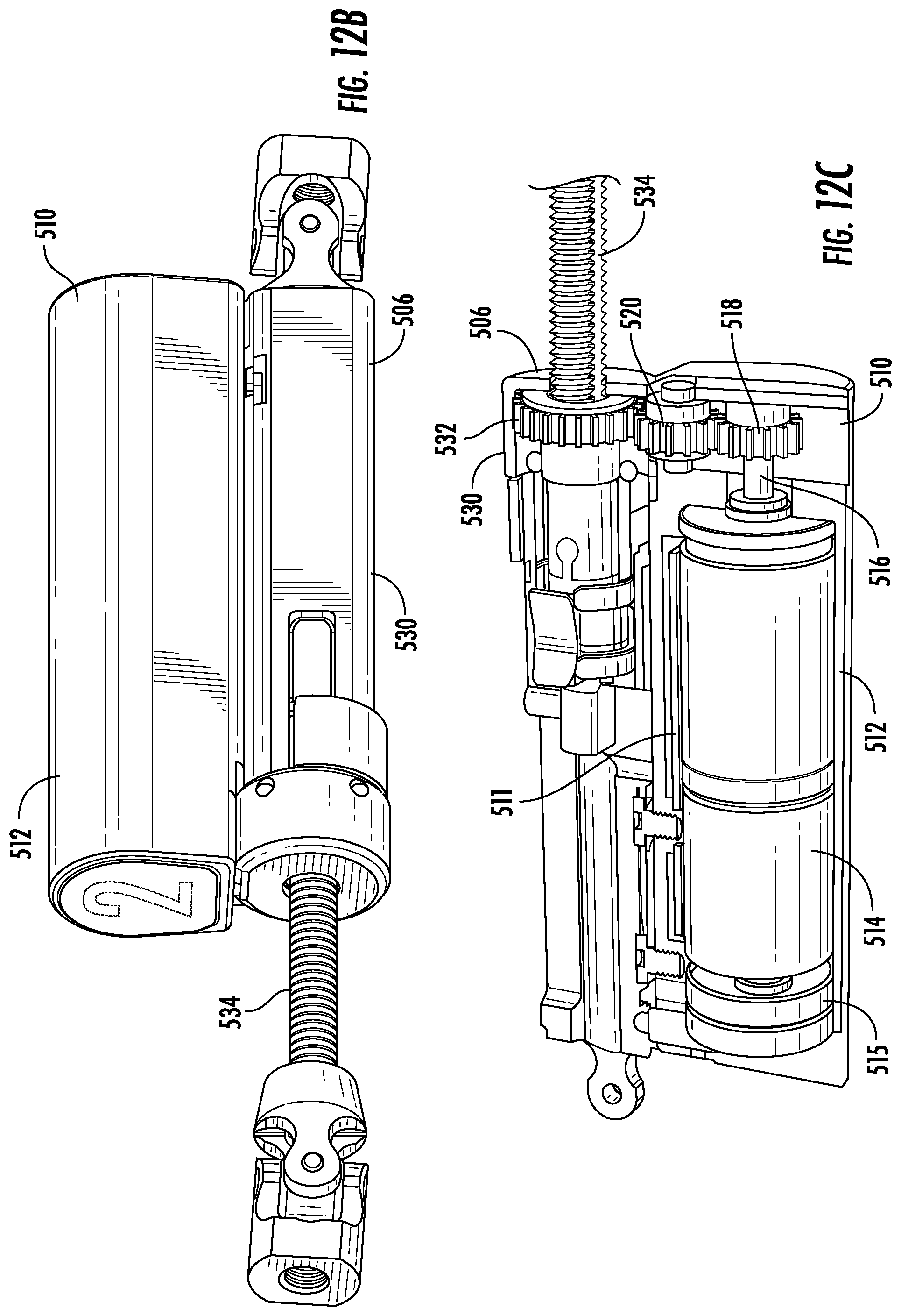 Patent US12611228 Figure 14 – Detachable geared-motor assembly for motorizing a strut in a spatial frame