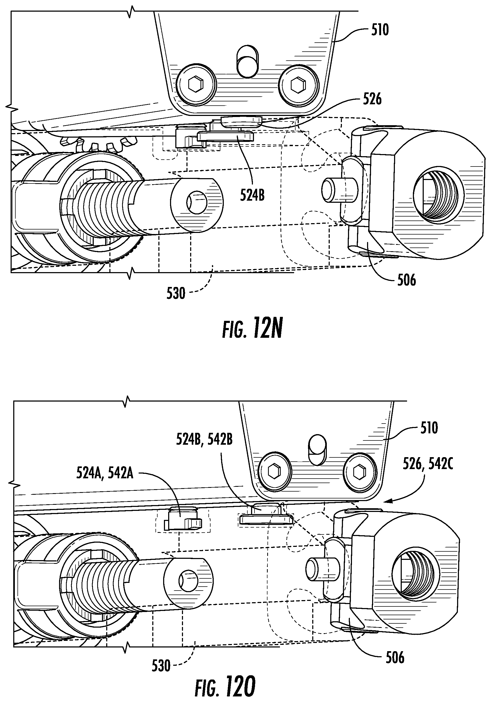 Patent US12611228 Figure 20 – Detachable geared-motor assembly for motorizing a strut in a spatial frame
