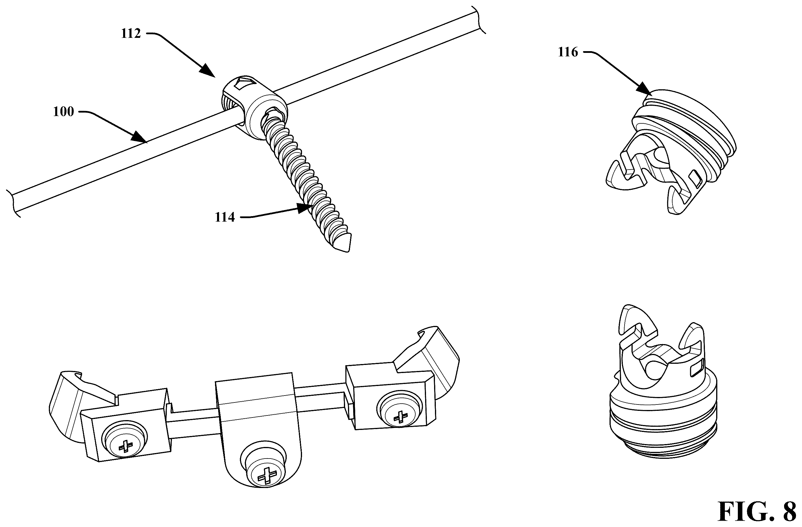 Patent US12611231 Figure 8 – Spinal rod and systems thereof