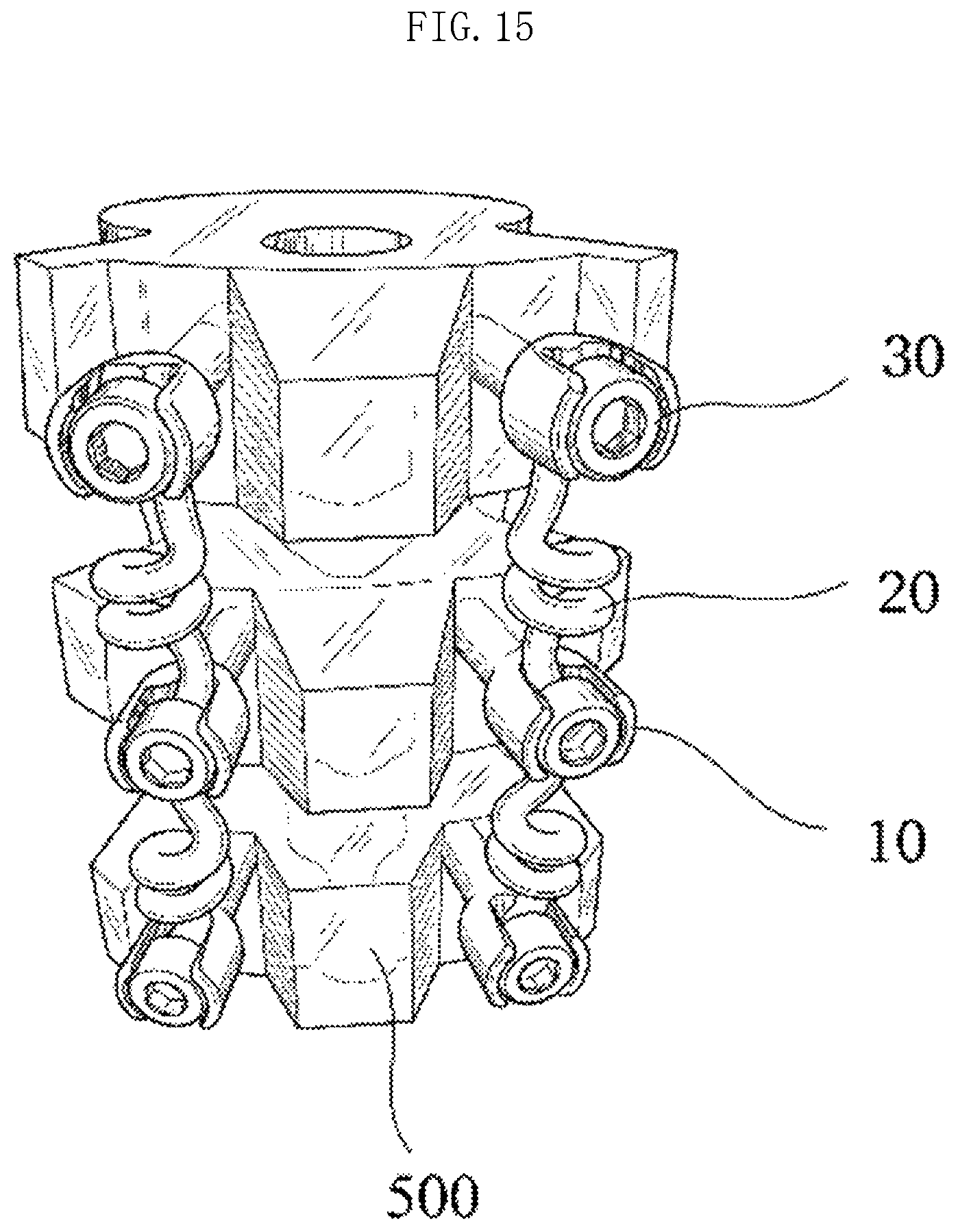 Patent US12611232 Figure 11 – Bio-flexible spinal fixation apparatus for preventing fatigue fracture