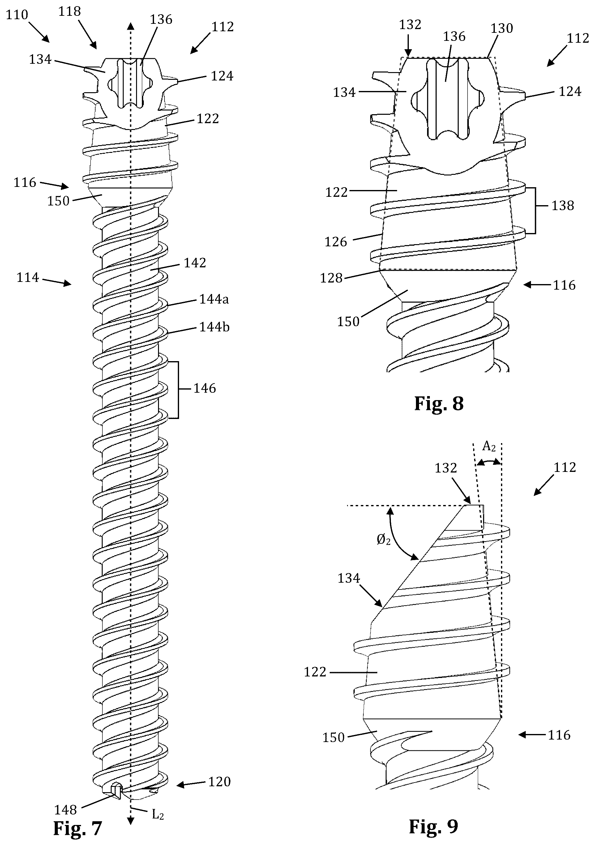 Patent US12611239 Figure 3 – Orthopedic bone screw