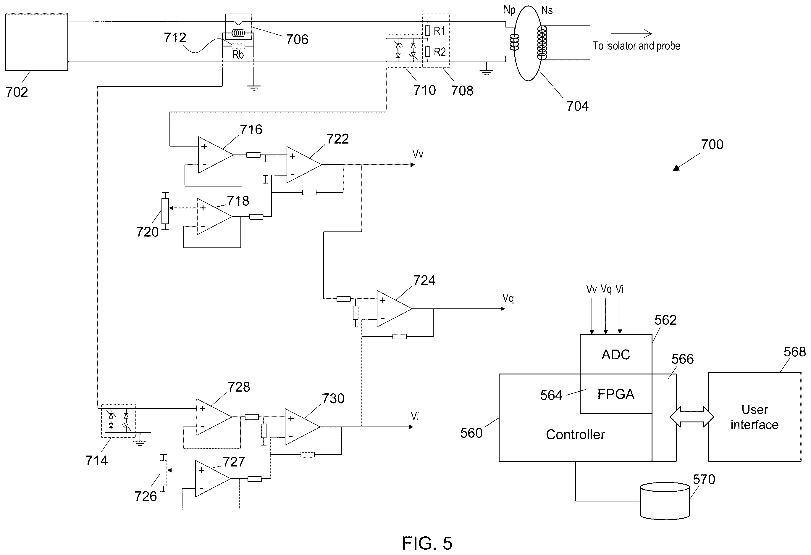 Patent US12611250 Figure 5 – Electrosurgical system for identifying and treating biological tissue