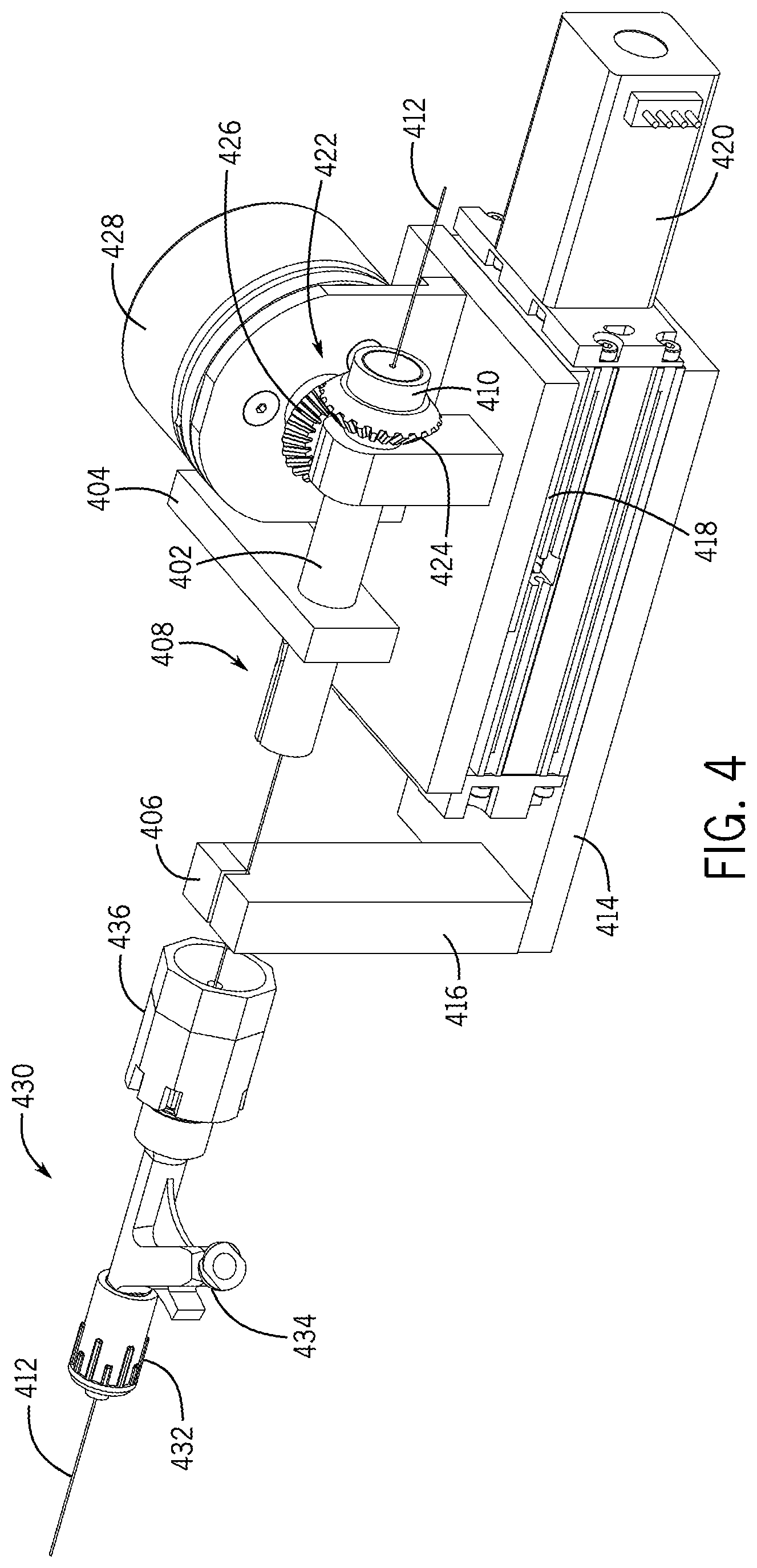 Patent US12611267 Figure 4 – Device drive for catheter procedure system