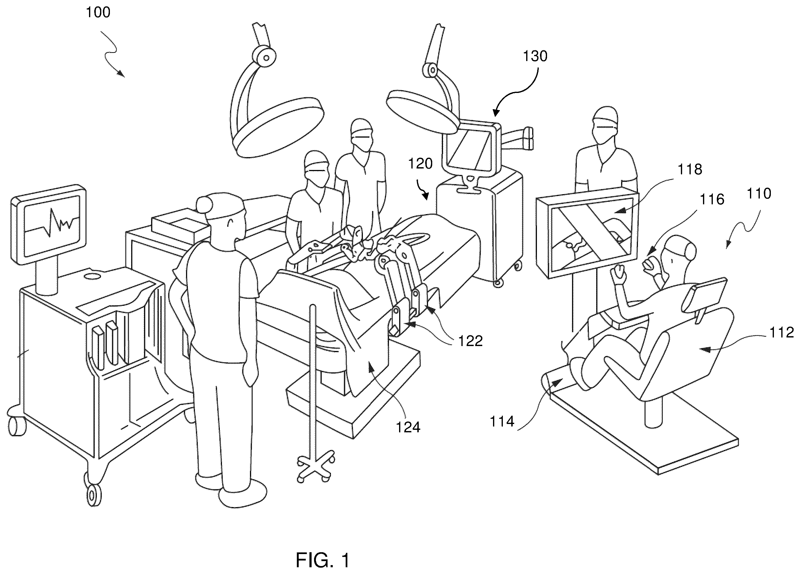 Patent US12611270 Figure 1 – Control of an endoscope by a surgical robot