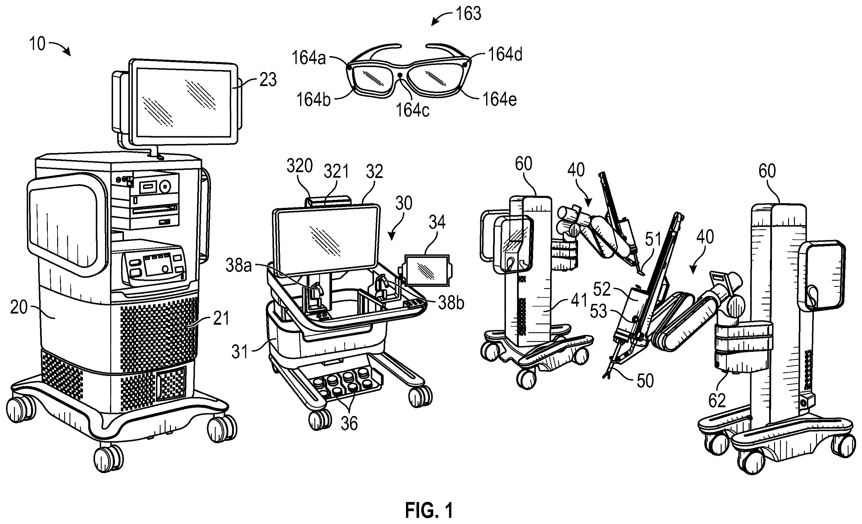 Patent US12611272 Figure 1 – Surgical robotic system with user engagement monitoring