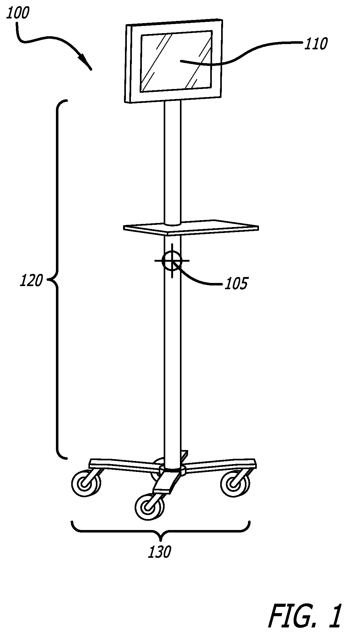 Patent US12611279 — In-line suspension ultrasound rollstand — Figure 1