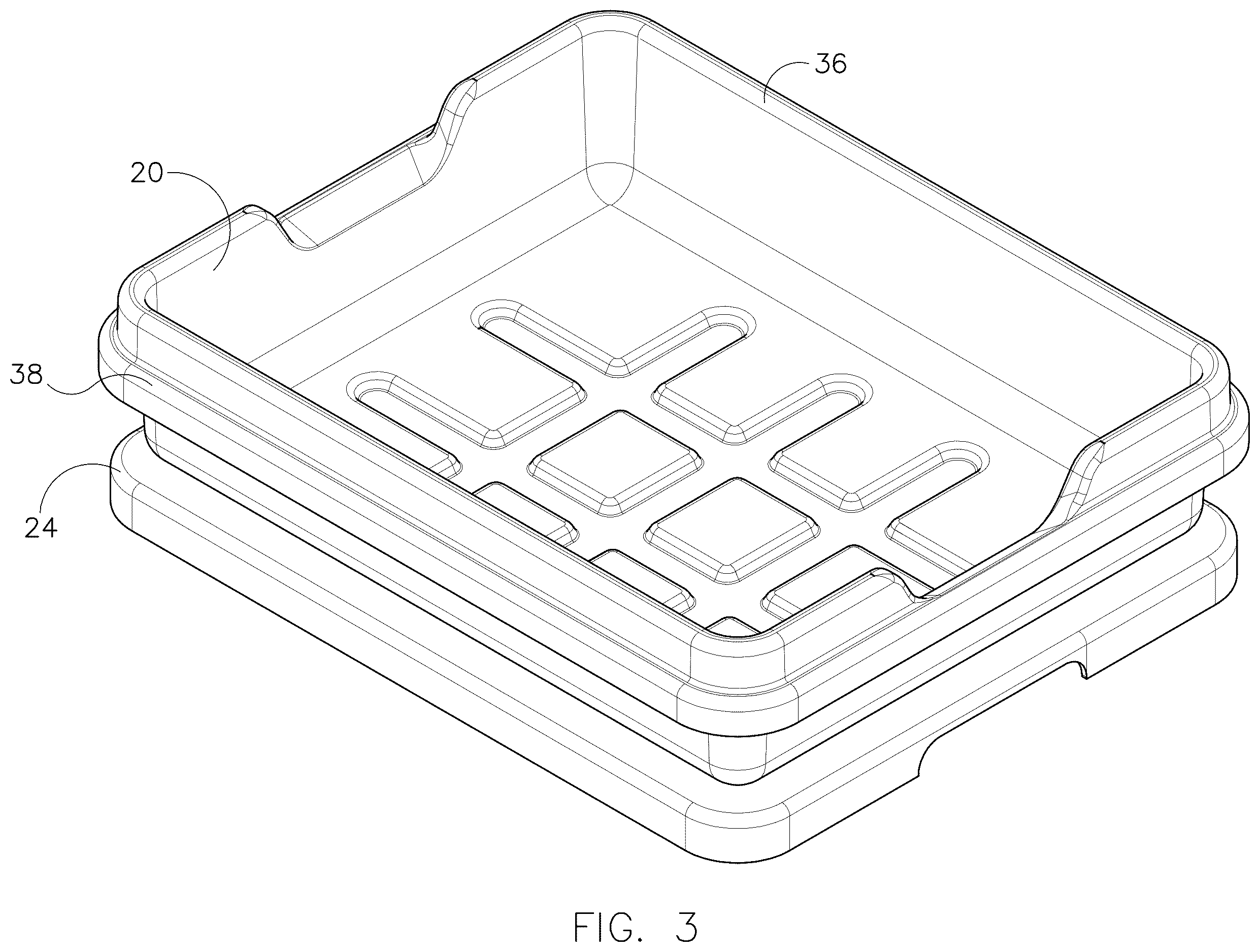 Patent US12611281 Figure 3 – Stackable endoscope storage tray and method of use