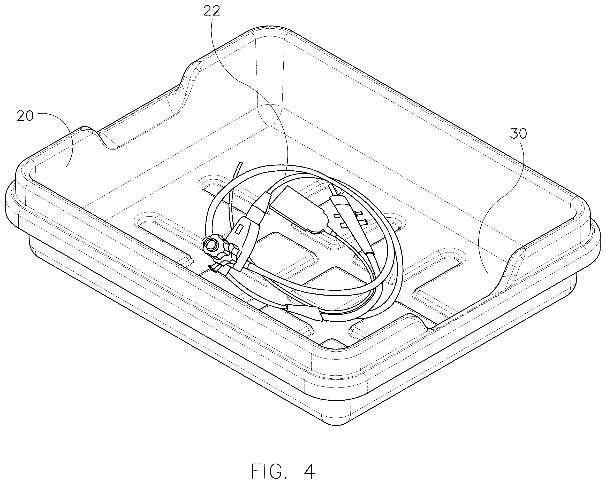 Patent US12611281 Figure 4 – Stackable endoscope storage tray and method of use
