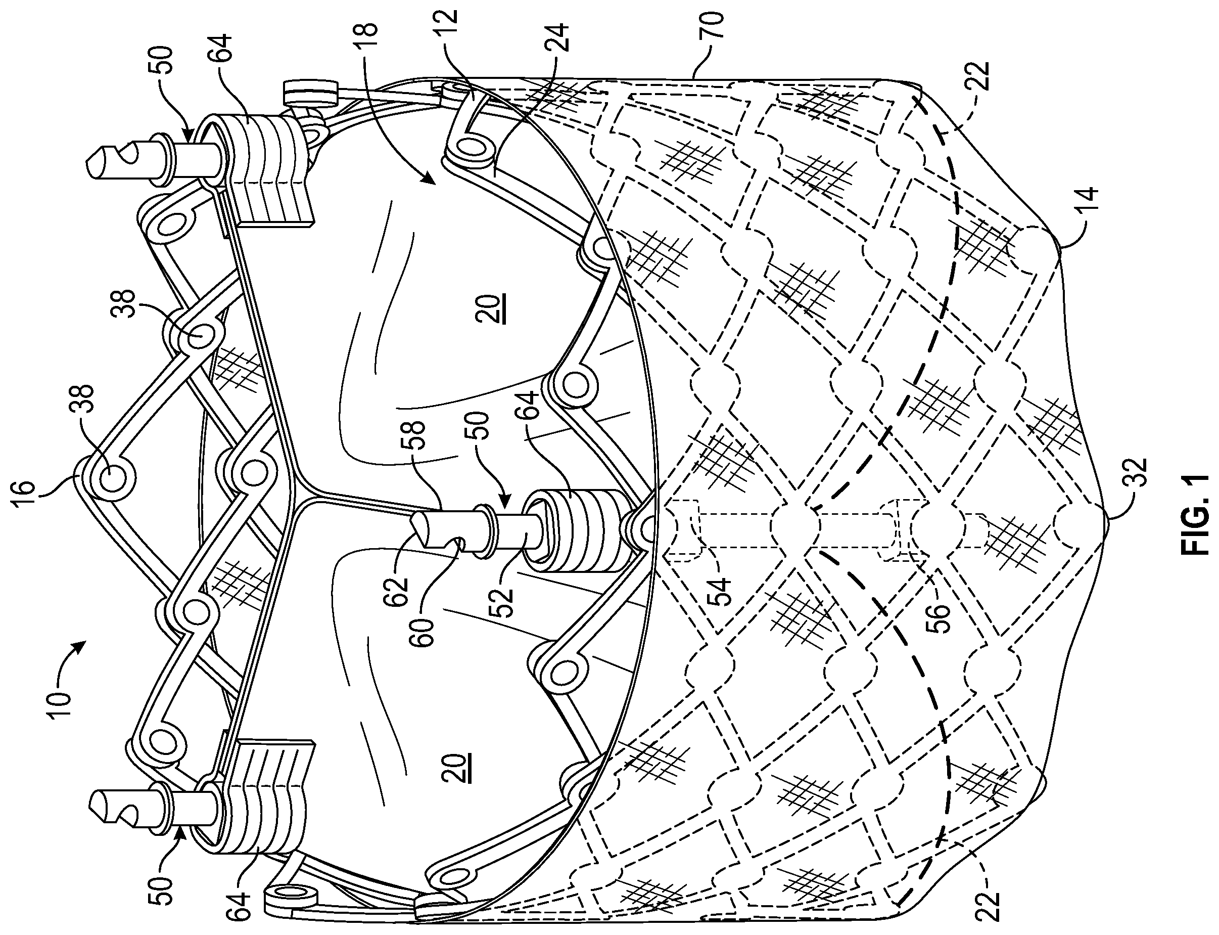 Patent US12611301 Figure 1 – Commissure locking member