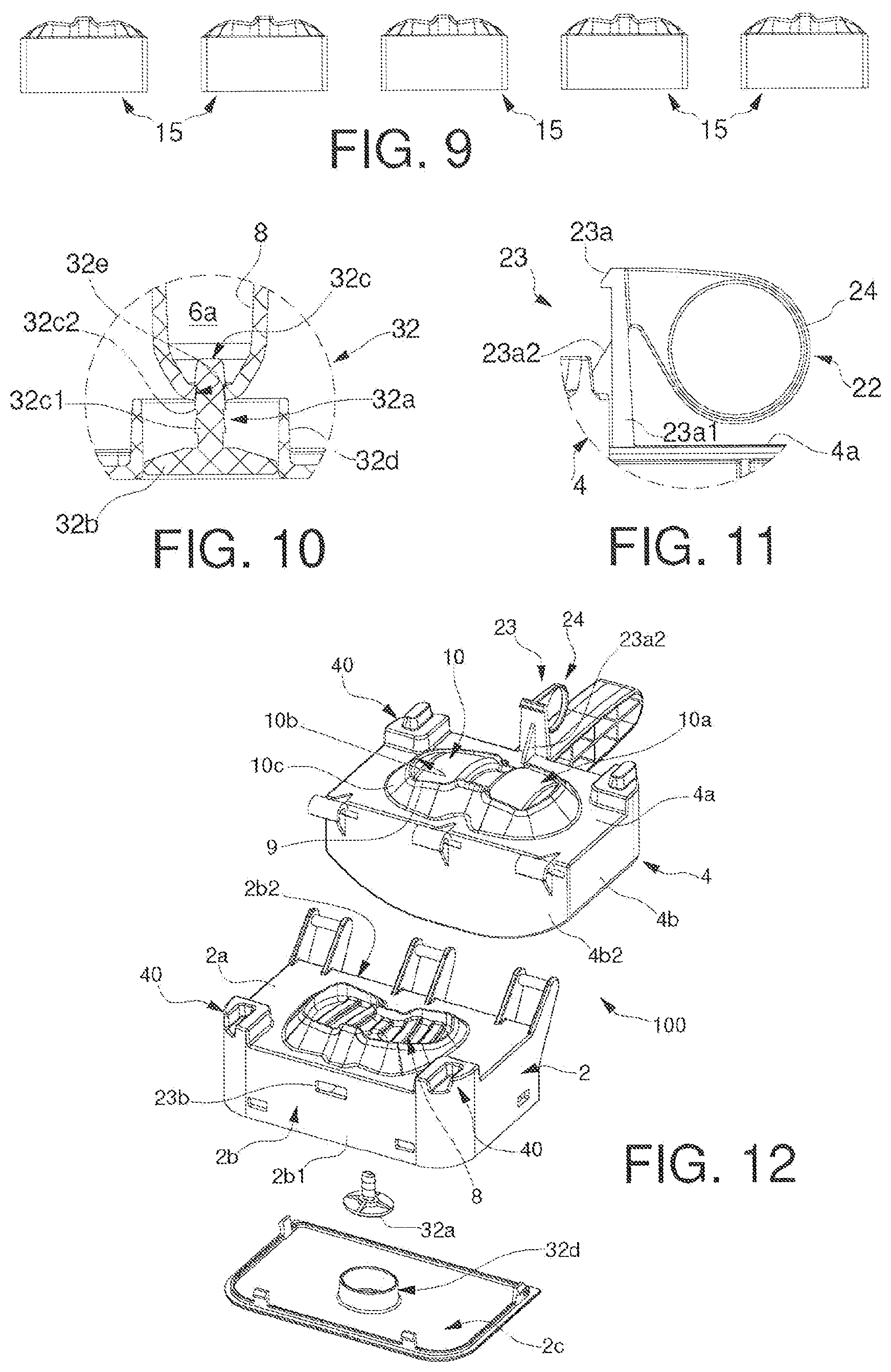 Patent US12611308 Figure 4 – Mold with removable inserts for forming a spacer device for the replacement of a joint prosthesis