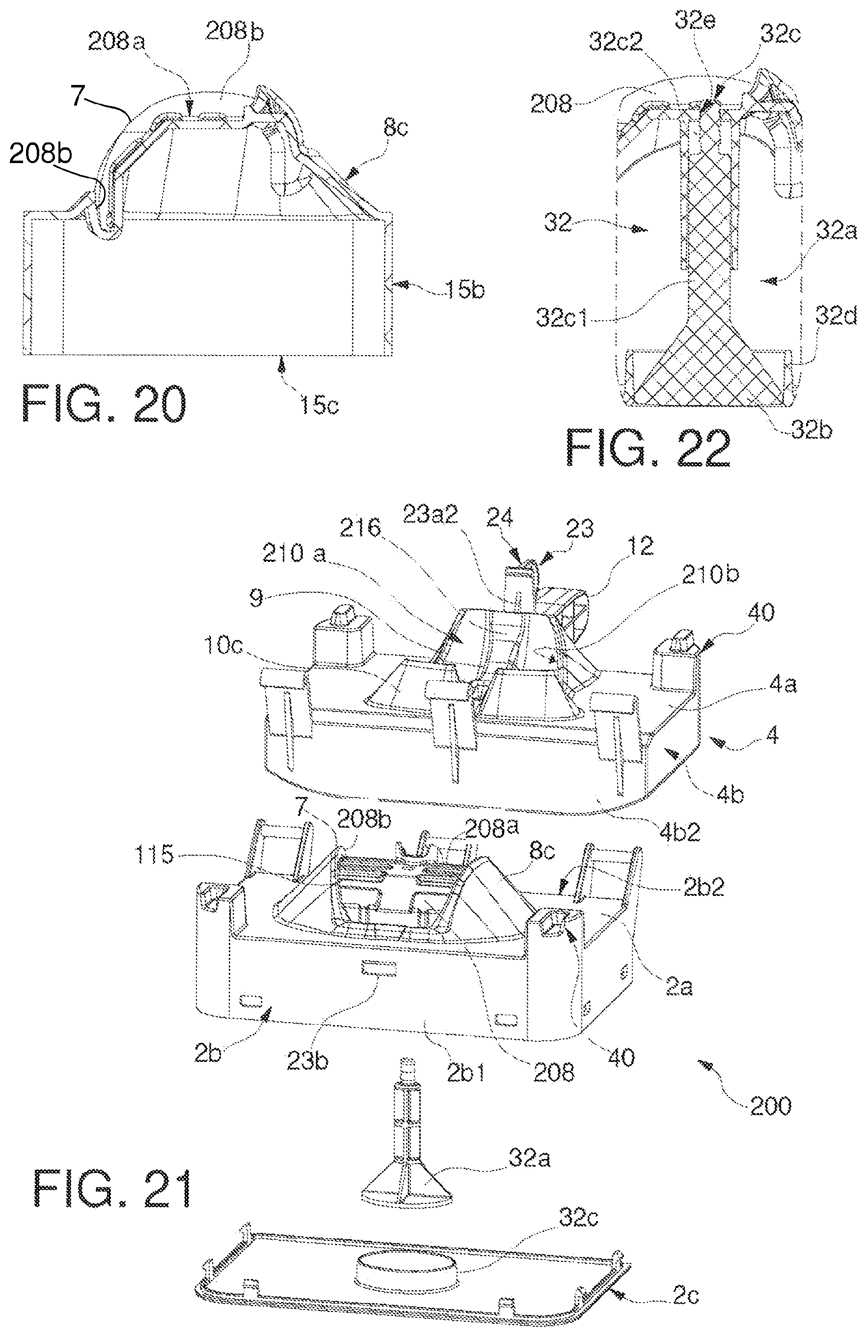 Patent US12611308 Figure 7 – Mold with removable inserts for forming a spacer device for the replacement of a joint prosthesis