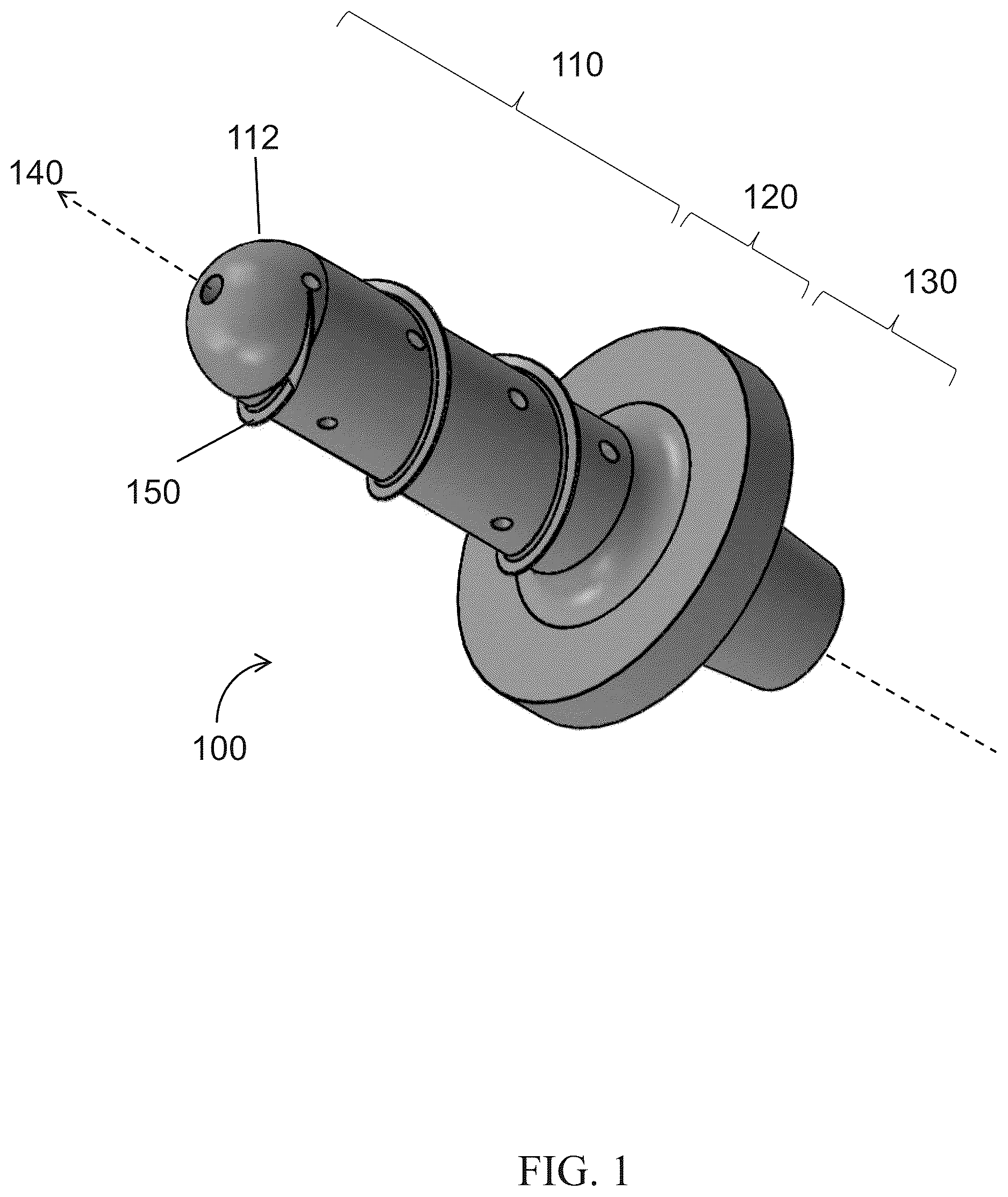 Patent US12611309 Figure 1 – Short implanted prosthesis and method of making same