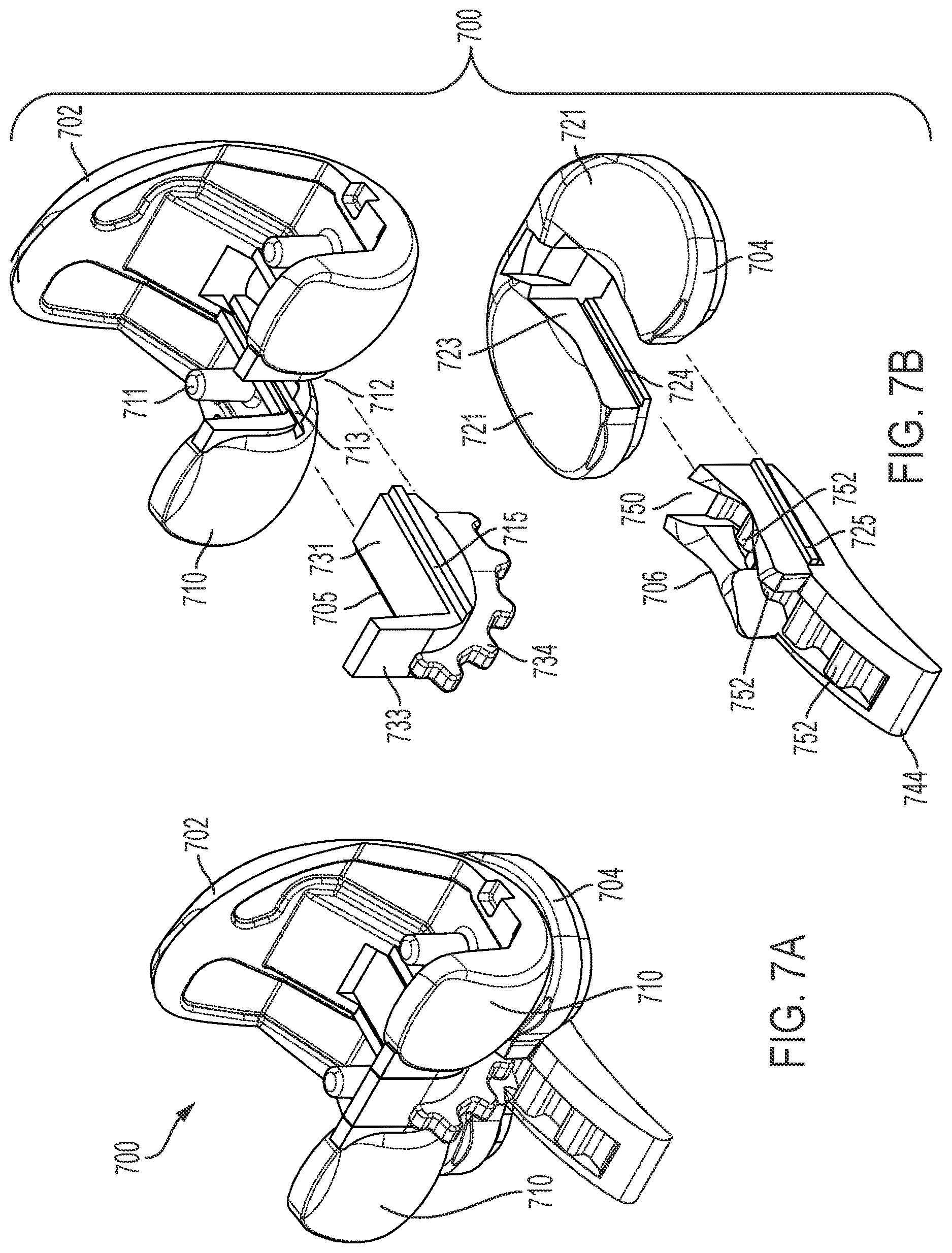 Patent US12611310 Figure 7 – Modular artificial knee system