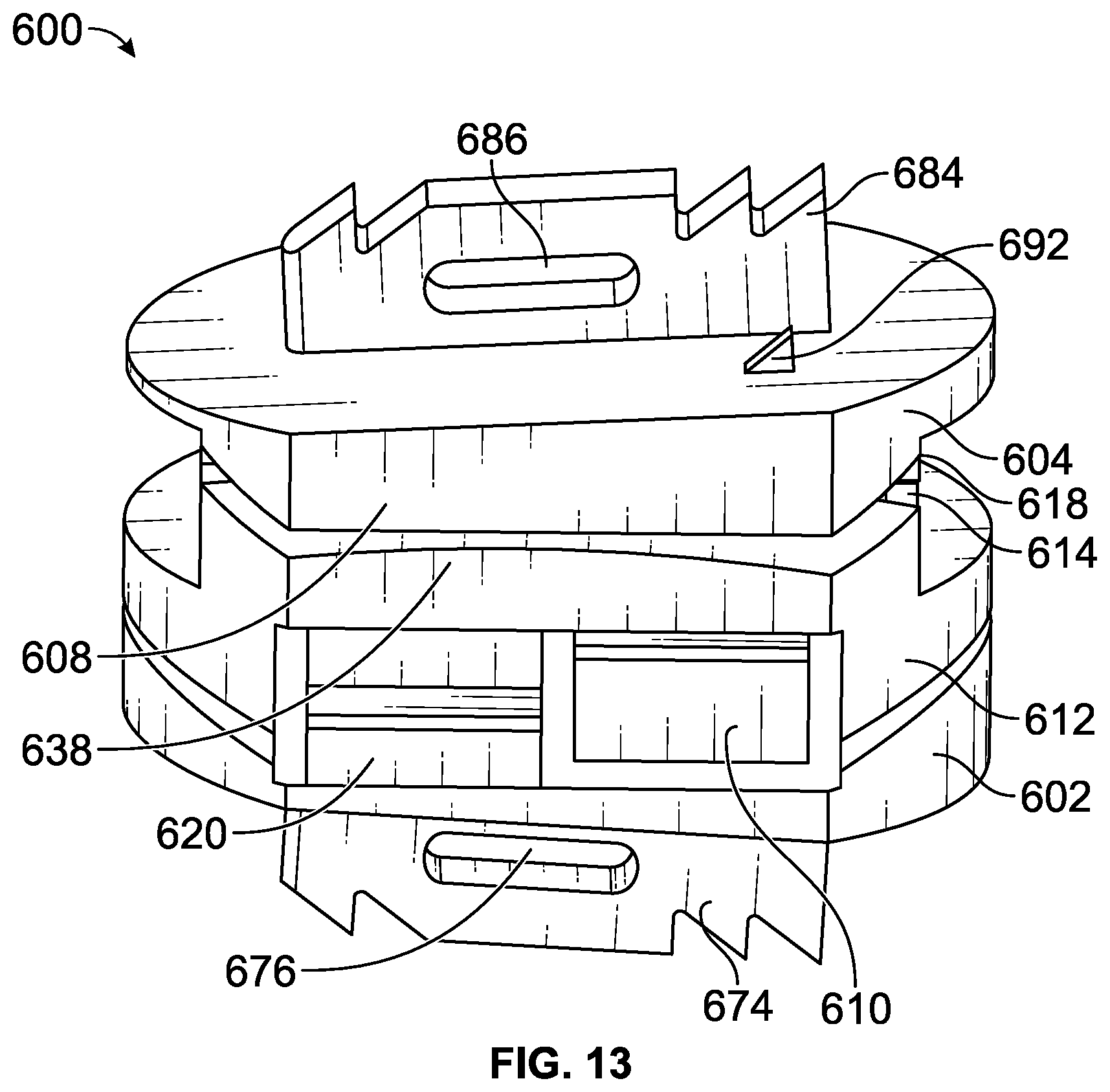 Patent US12611313 Figure 13 – Minimally invasive compliant devices for total lumbar disc replacement