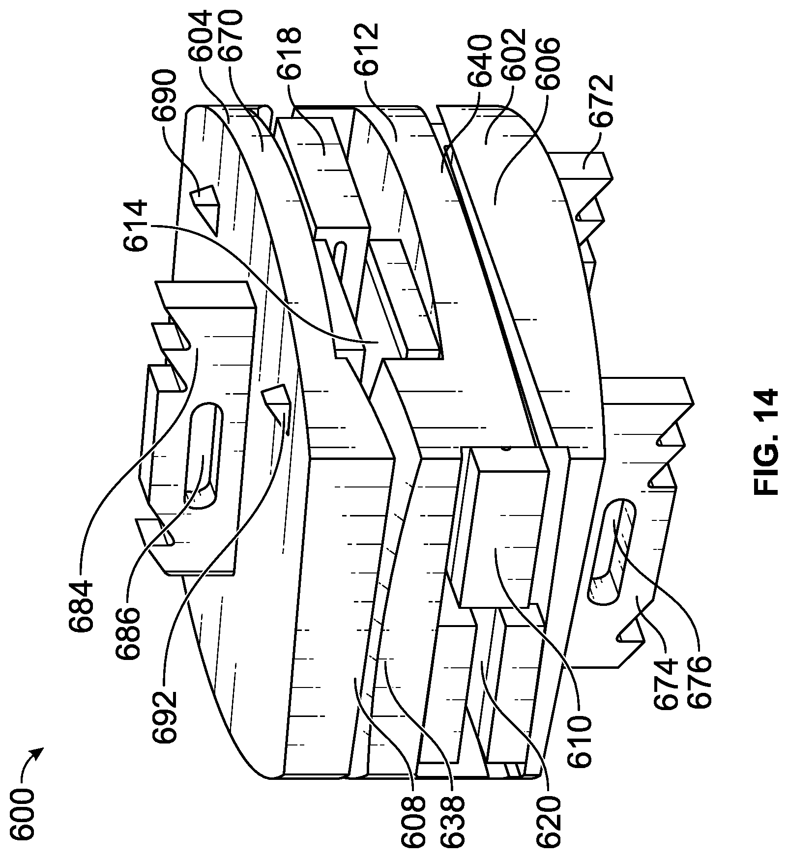 Patent US12611313 Figure 14 – Minimally invasive compliant devices for total lumbar disc replacement