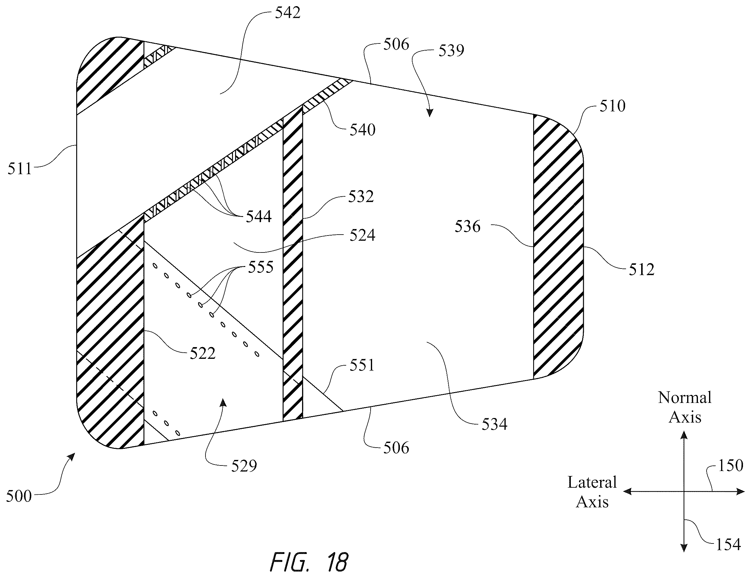 Patent US12611316 Figure 18 – Intervertebral members and methods of using a bone reinforcing composition for retaining the intervertebral members