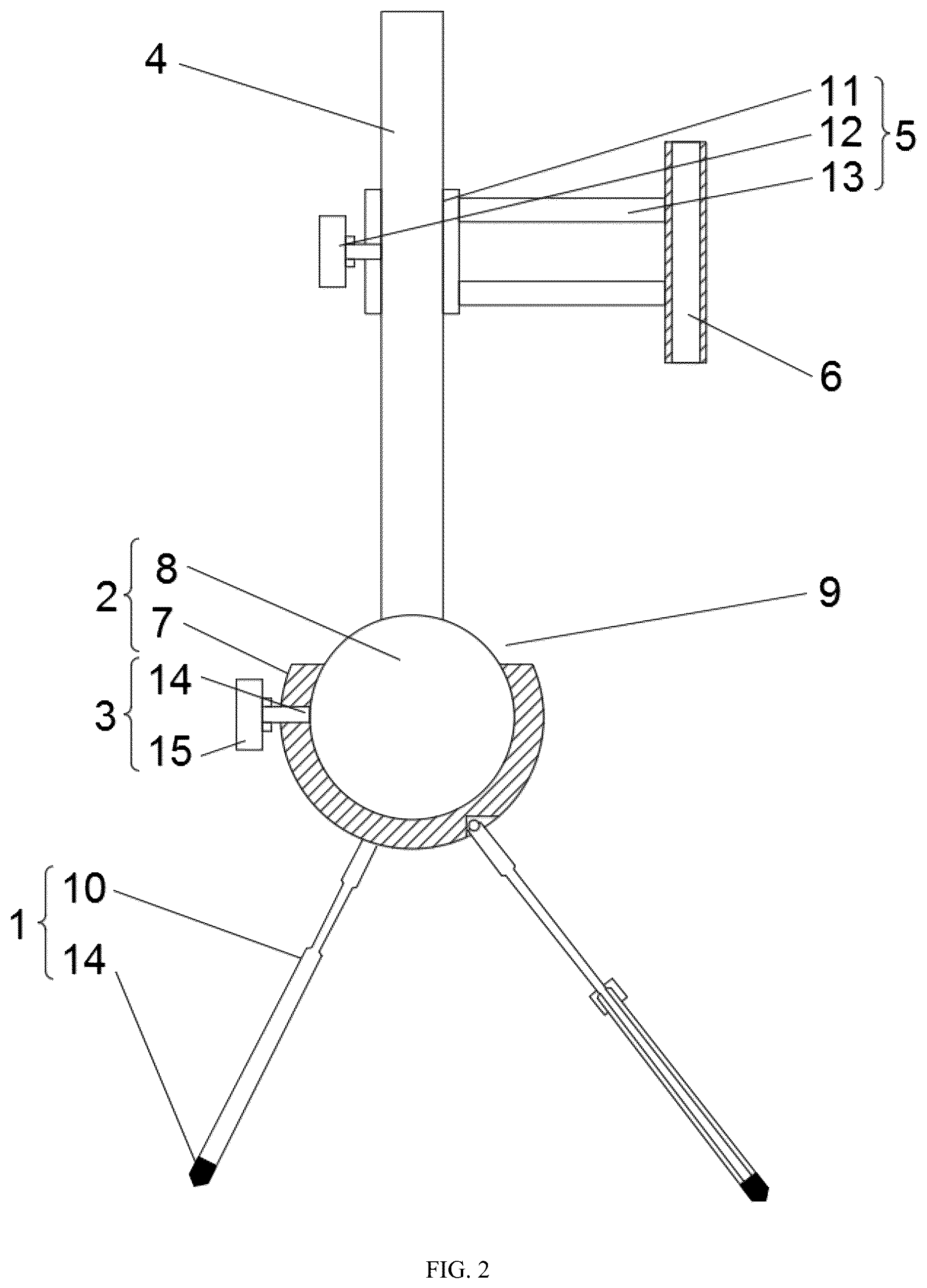 Patent US12611320 Figure 2 – Acetabular prosthesis angle positioning device and method for total hip arthroplasty