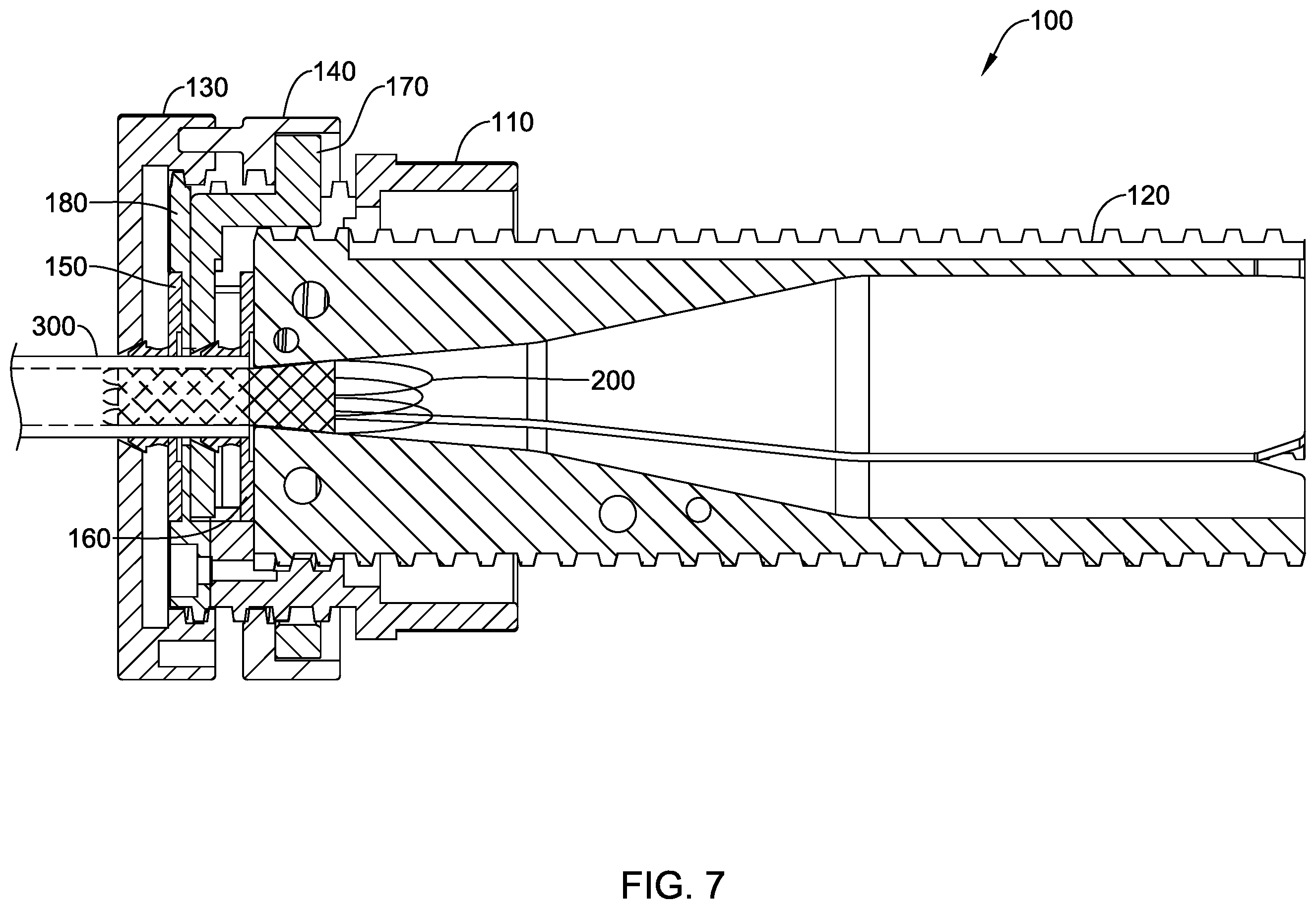 Patent US12611322 Figure 8 – Device and method for compressing and loading a stent