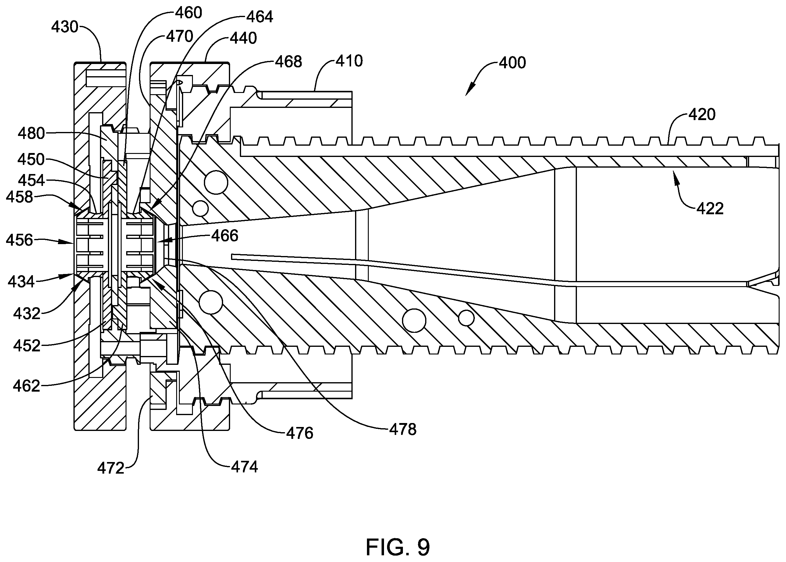 Patent US12611322 Figure 10 – Device and method for compressing and loading a stent