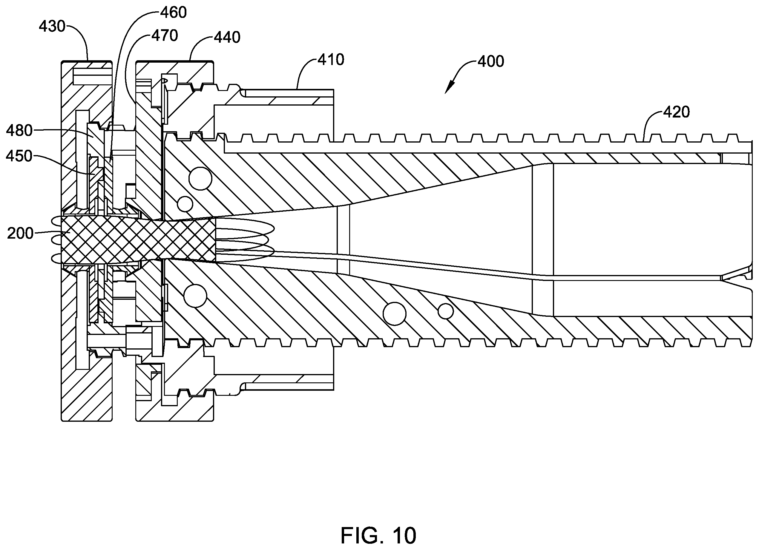 Patent US12611322 Figure 11 – Device and method for compressing and loading a stent
