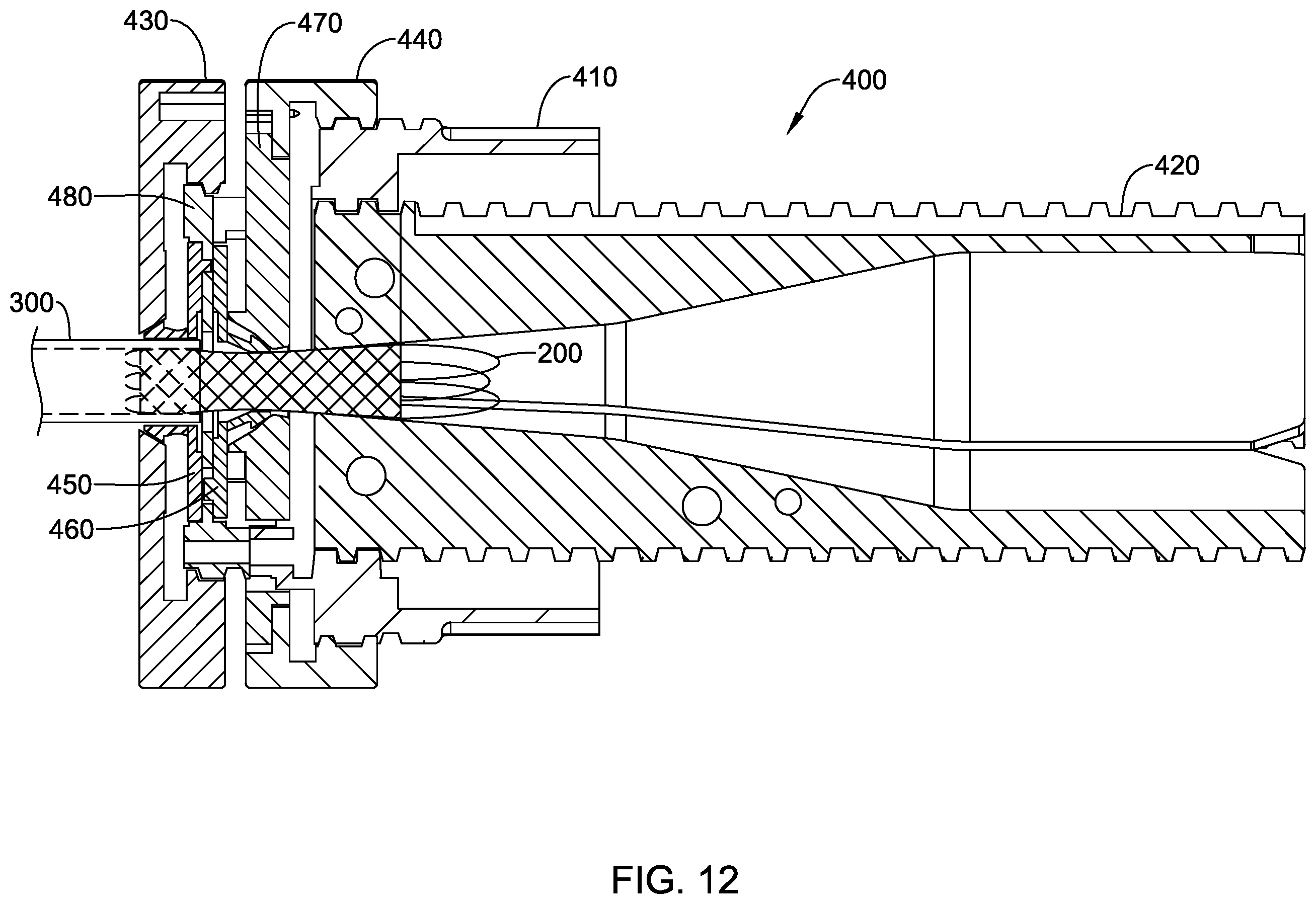 Patent US12611322 Figure 13 – Device and method for compressing and loading a stent