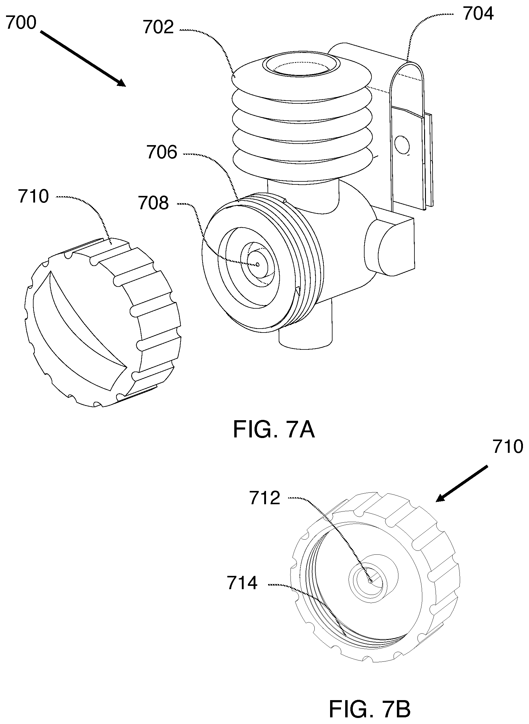 Patent US12611326 Figure 7 – Hydrodynamically actuated preservative free dispensing system having a collapsible liquid reservoir