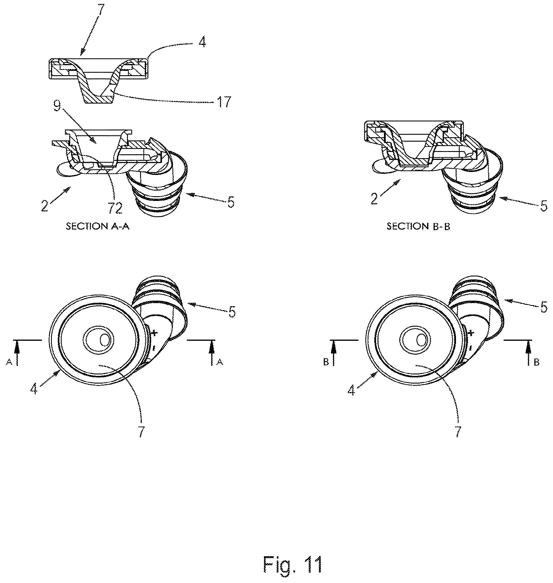 Patent US12611334 Figure 8 – Adjustable hearing protection device