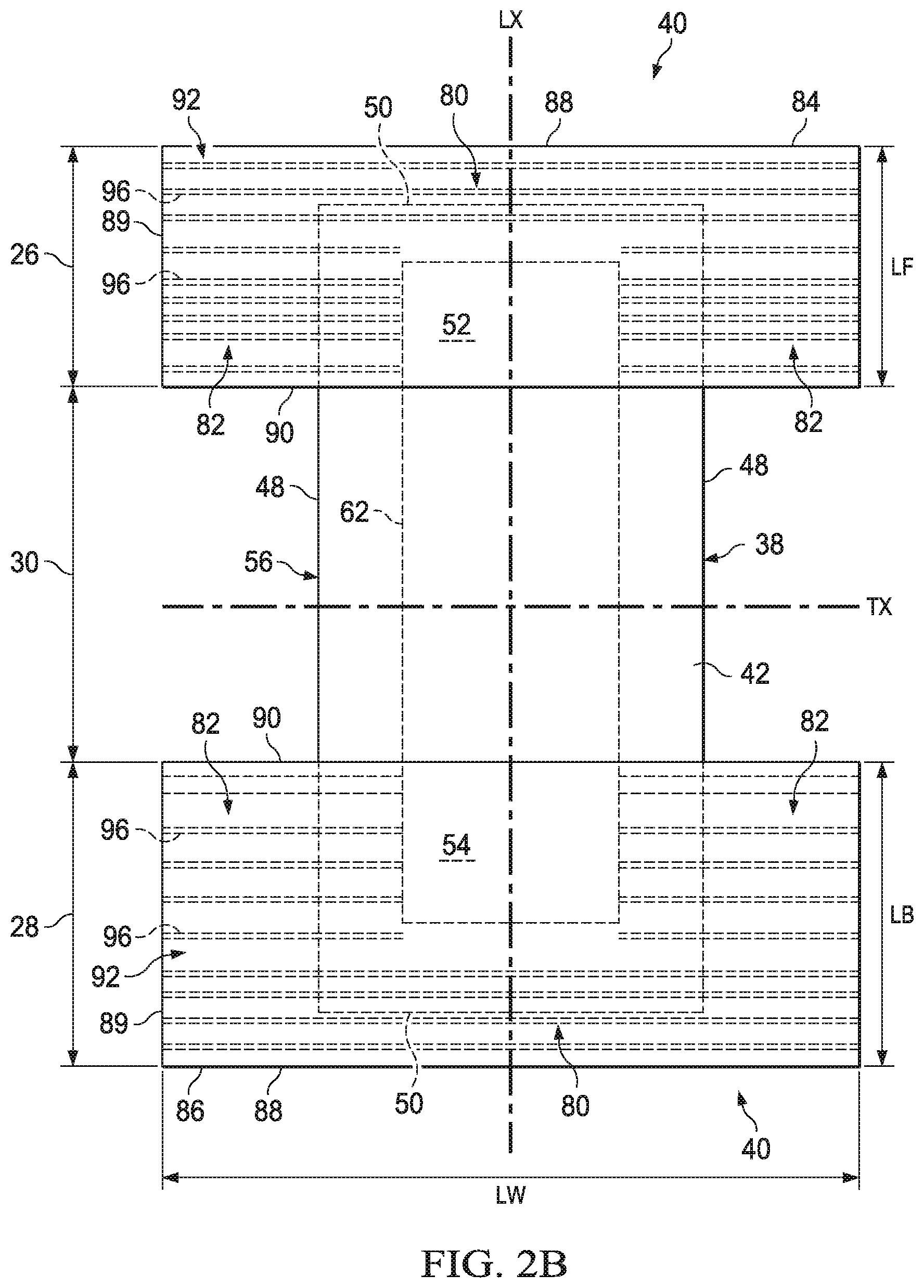 Patent US12611337 Figure 3 – Absorbent article with leg gasketing system