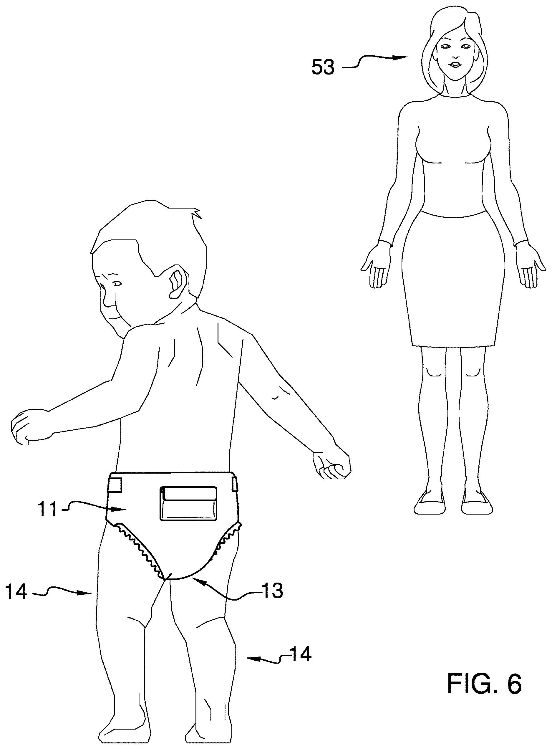 Patent US12611338 Figure 6 – Multiple use diaper assembly